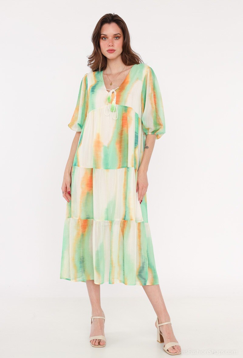 Wholesaler Indie + Moi - AIDANA Shiny tie-dye long dress