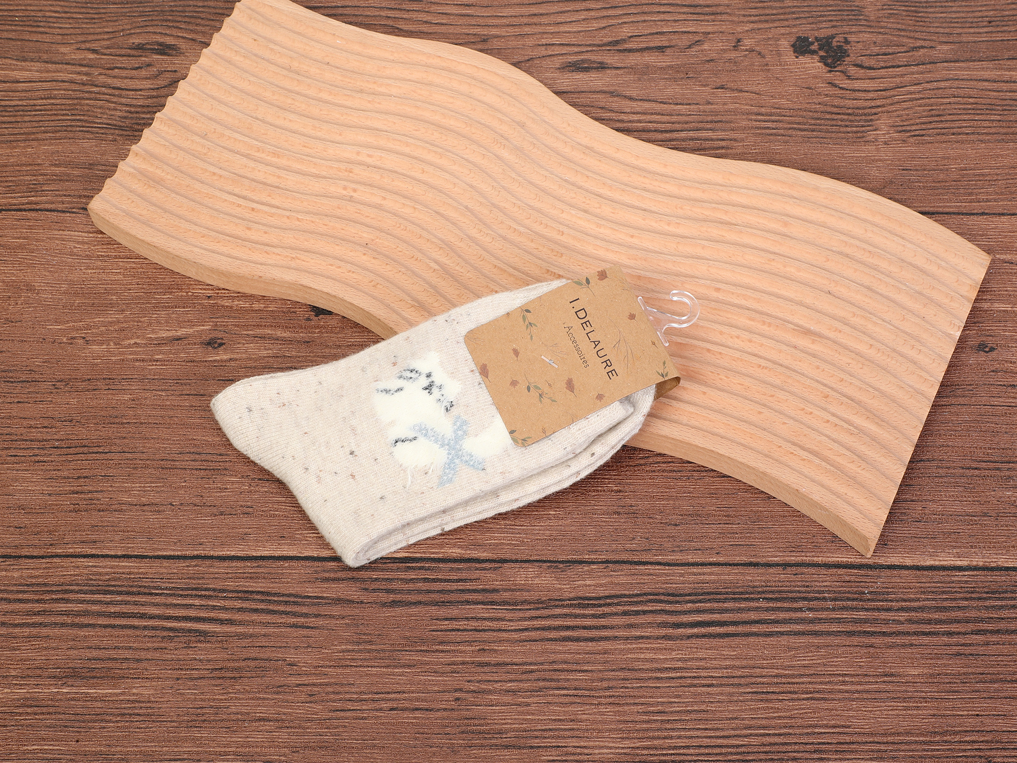 Grossiste Ines Delaure - Chaussettes épaisses, motif chat et chien