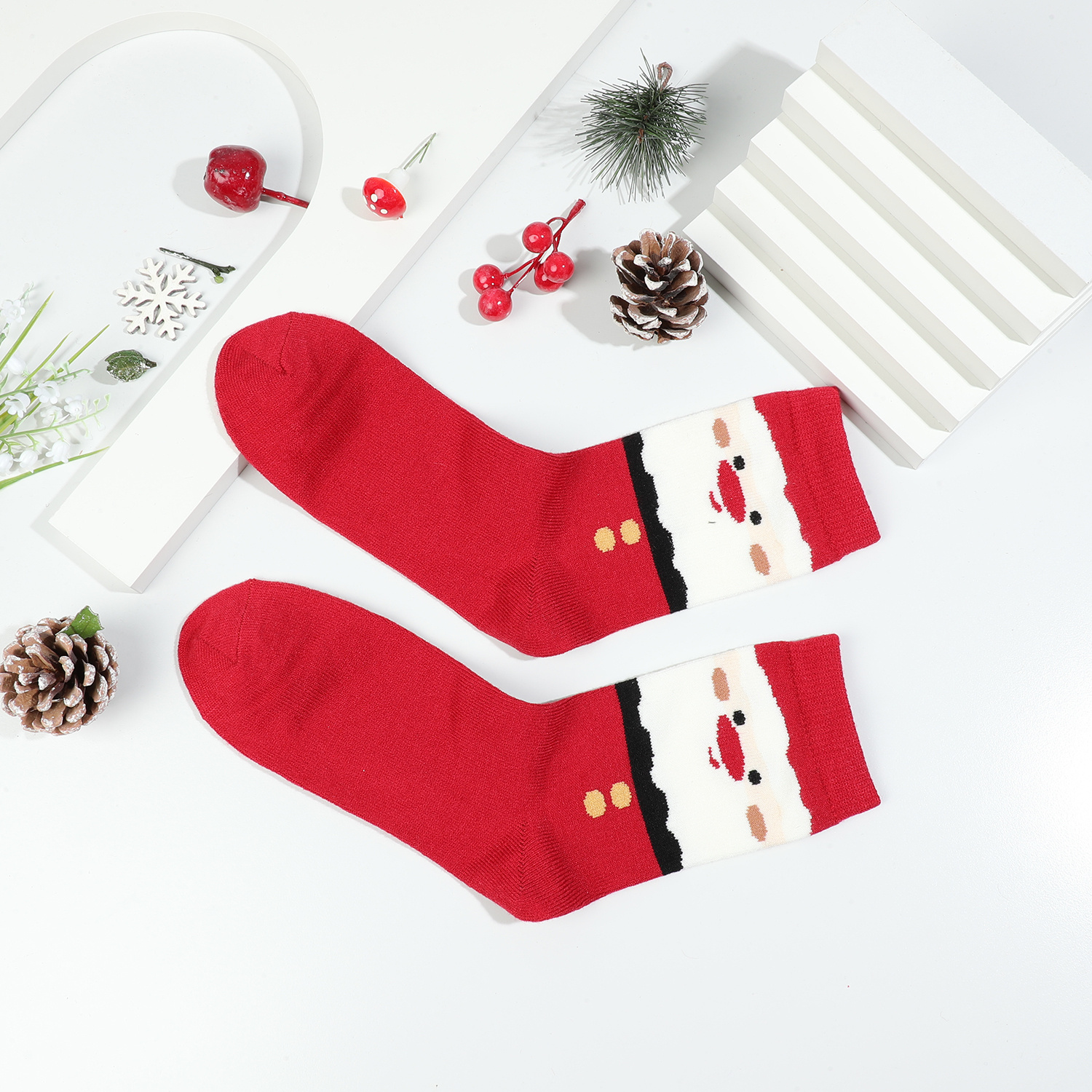 Mayorista Ines Delaure - Calcetines de media caña Papá Noel