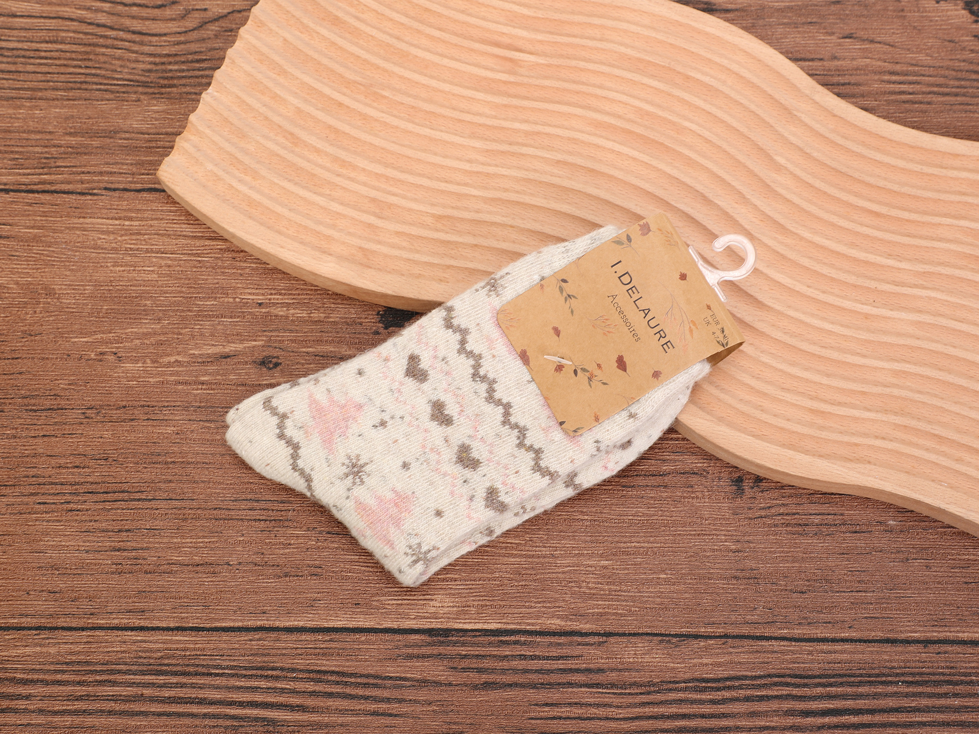 Grossiste Ines Delaure - Chaussettes épaisses coeurs