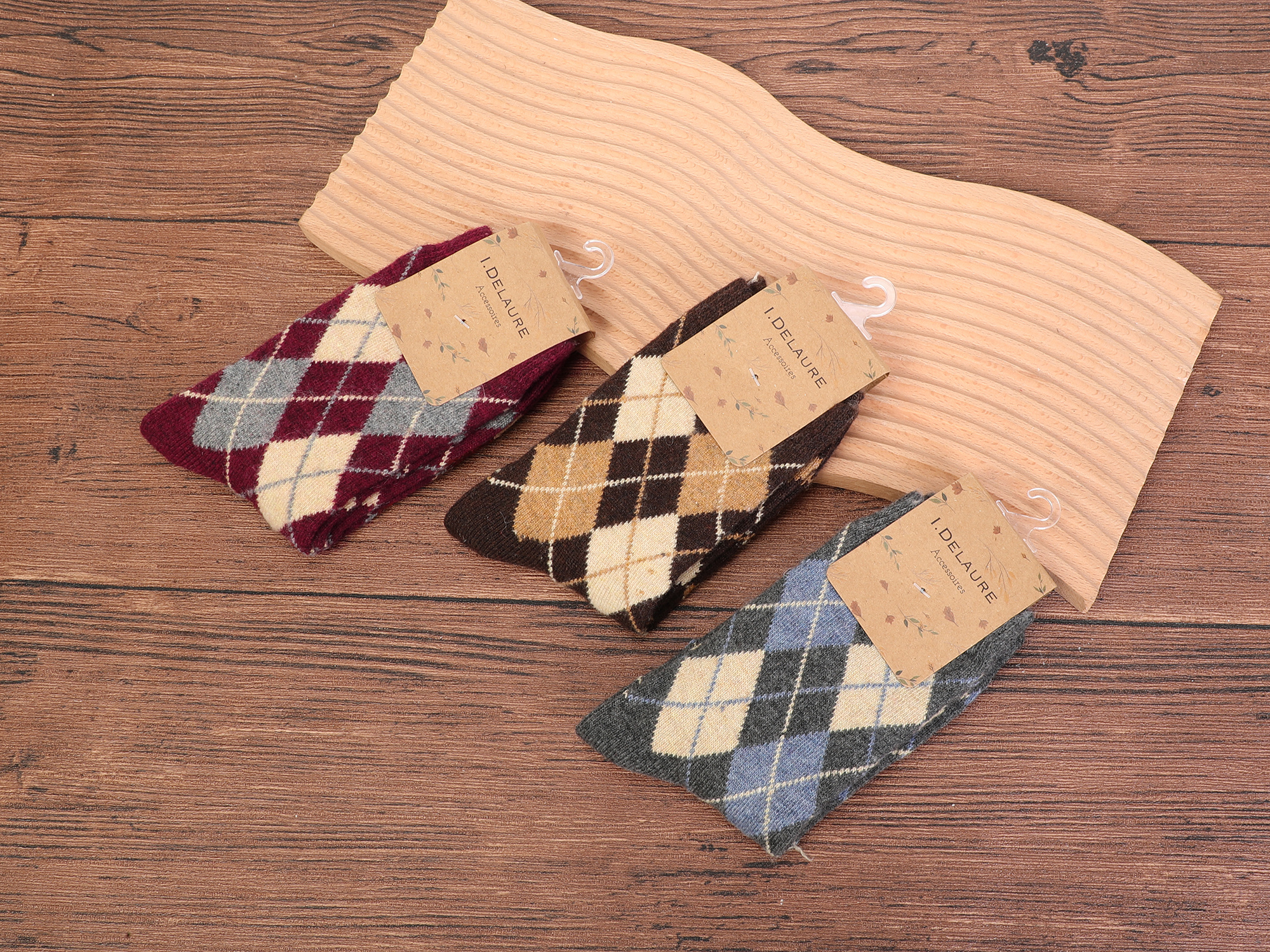 Wholesaler Ines Delaure - Thick checkered socks