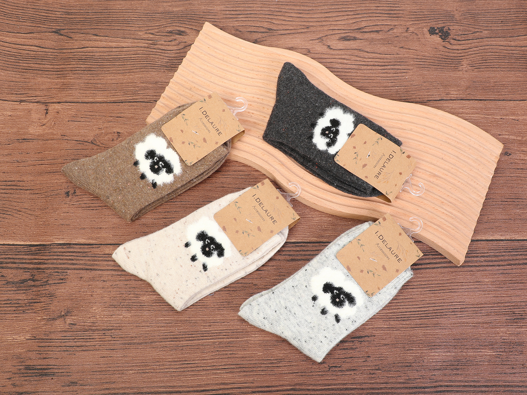 Grossiste Ines Delaure - Chaussettes épaisses avec mouton