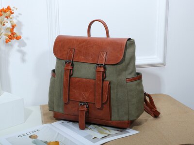 Wholesaler Ines Delaure - Two-tone backpack Wholesaler Ines Delaure - Two-tone backpack
