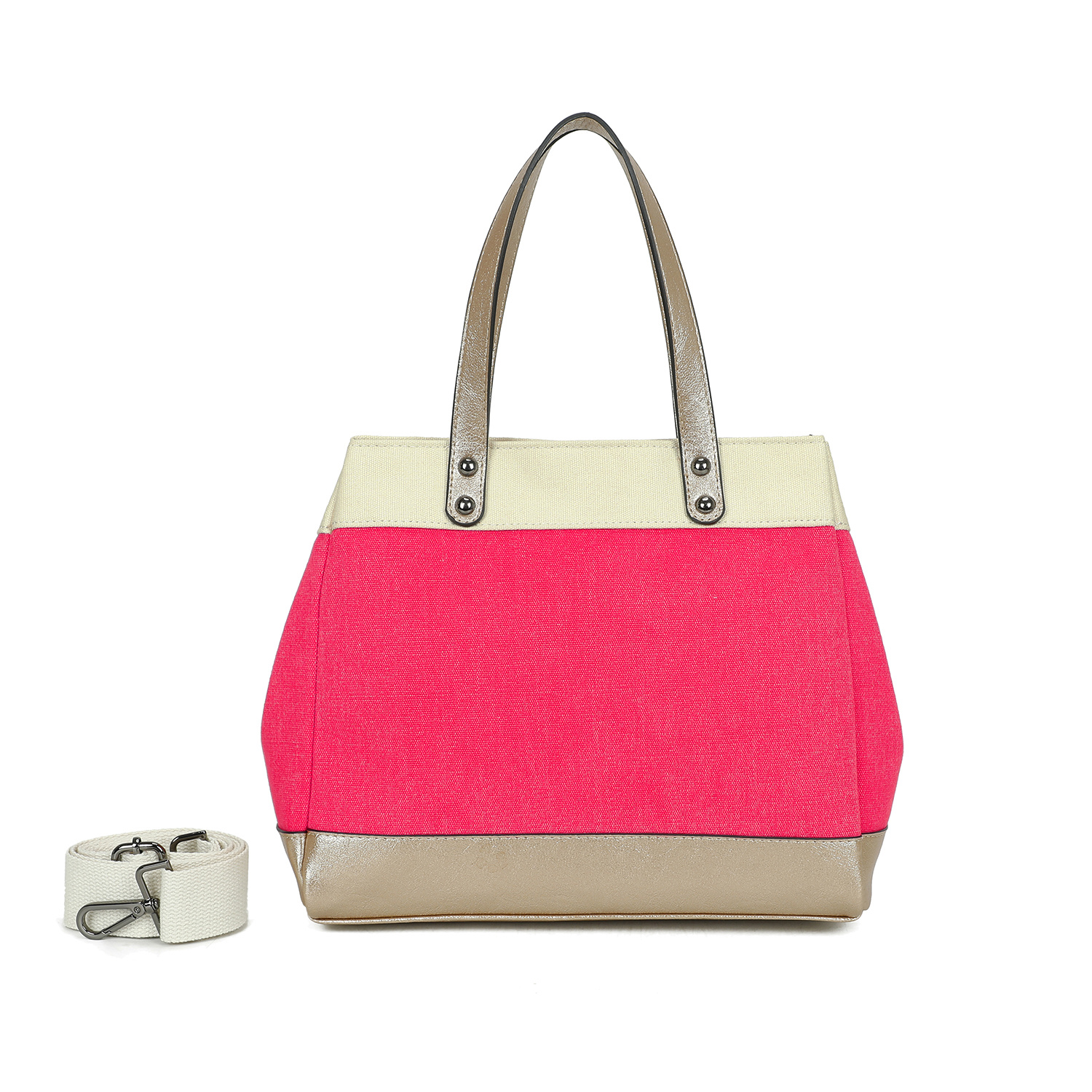 Mayorista Ines Delaure - Pequeños bolsos tote bicolores