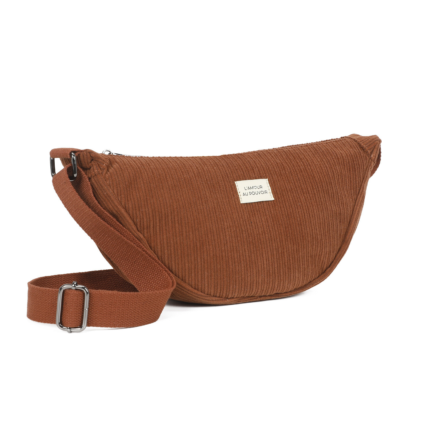 Wholesaler Ines Delaure - Corduroy shoulder bag “Love to power”