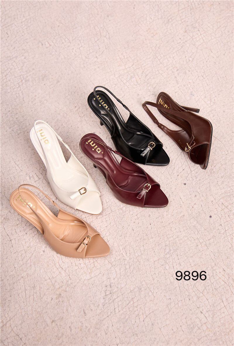 Wholesaler Inia. - Open-toe slingback pumps with decorative buckle