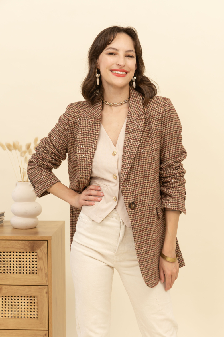 Mayorista Inspiration Studio - Este blazer de pata de gallo de algodón con forro.