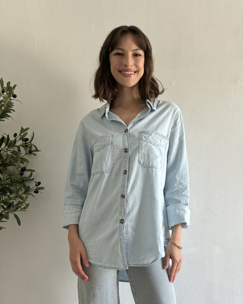Wholesaler Inspiration Studio - Long Sleeve Denim Shirt.