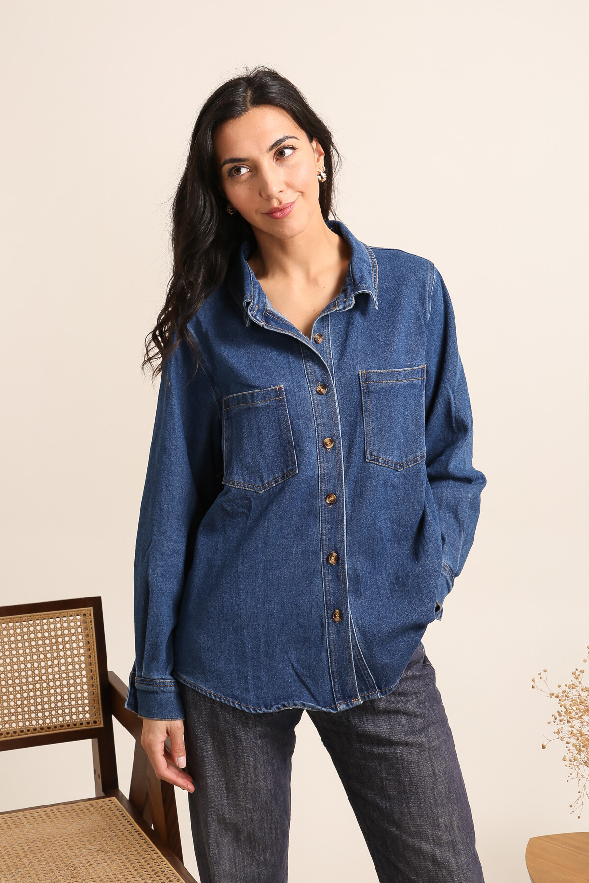Wholesaler Inspiration Studio - Stretch Denim Shirt