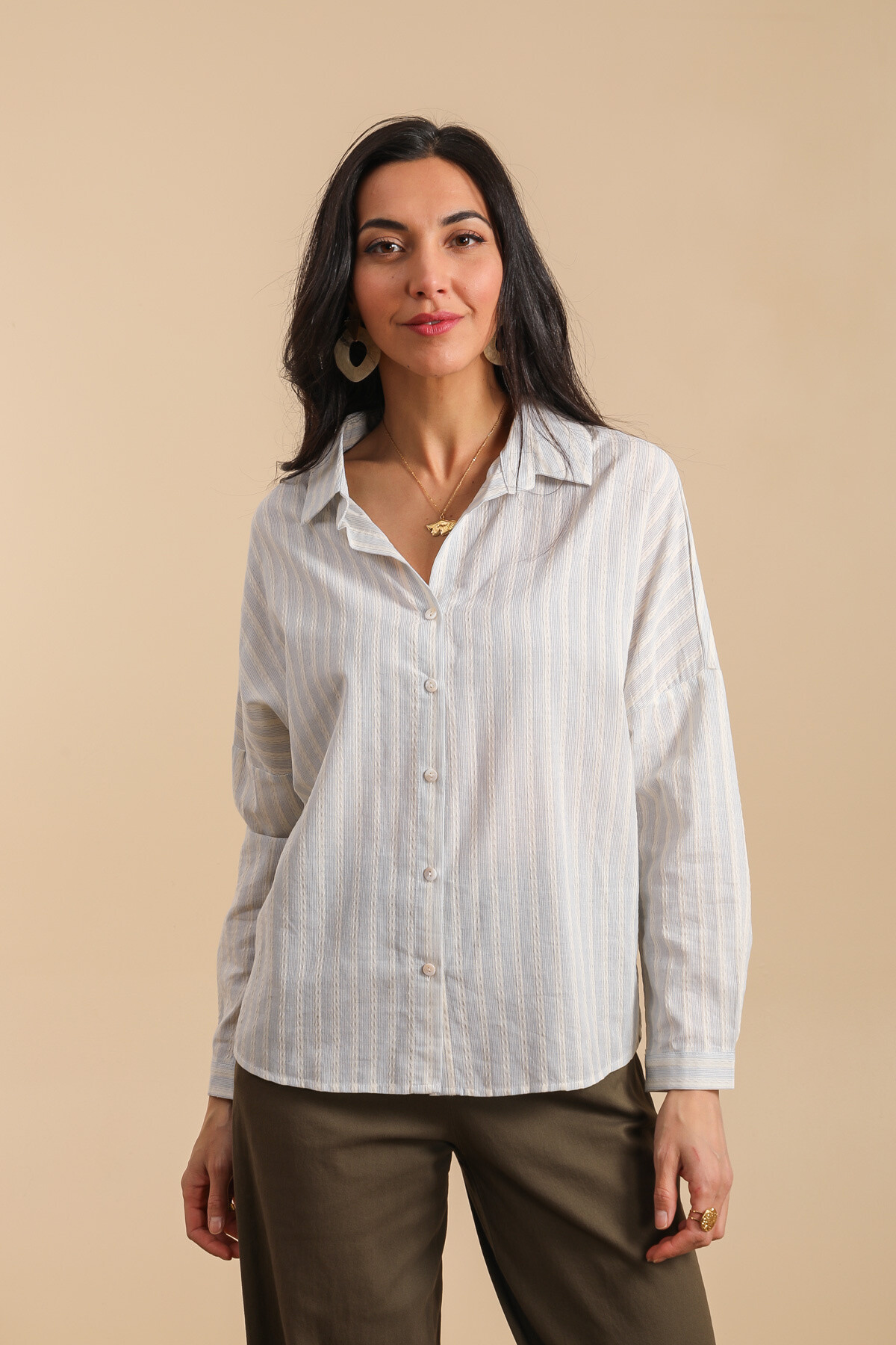 Wholesaler Inspiration Studio - Striped cotton shirt.