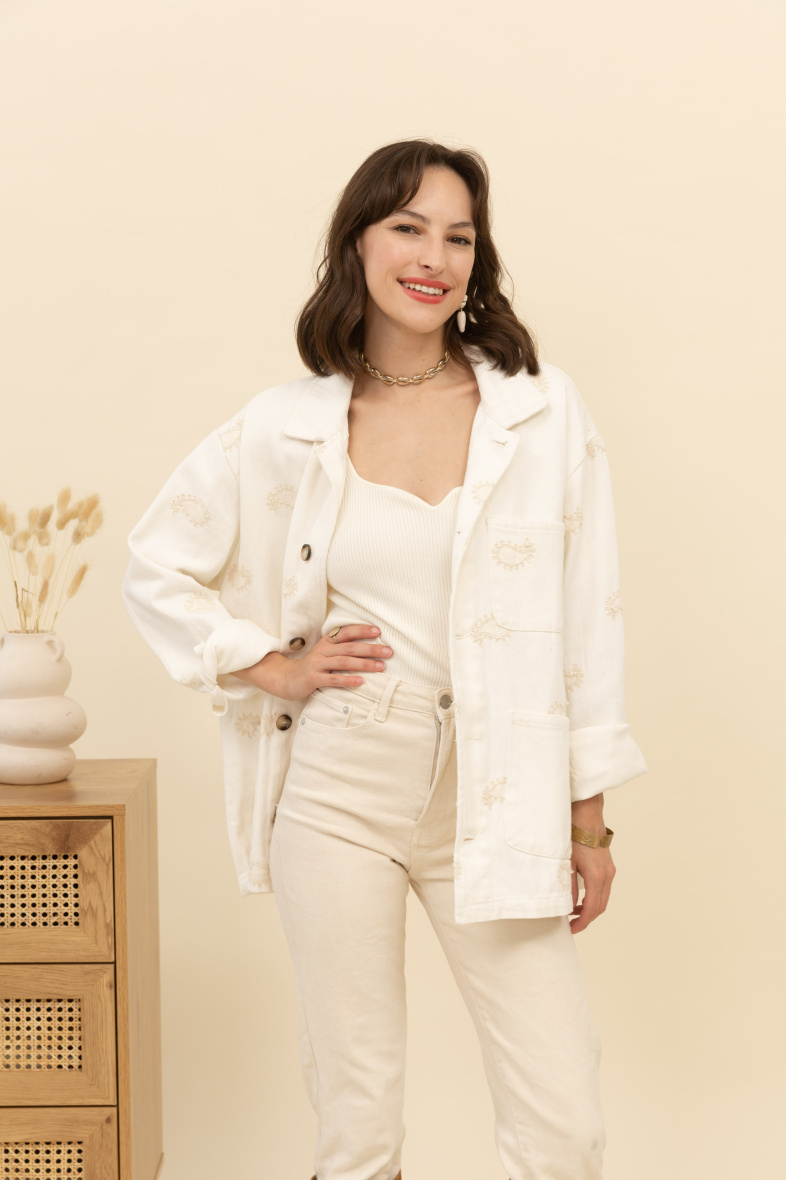 Wholesaler Inspiration Studio - Cotton jacket with embroidered patterns.