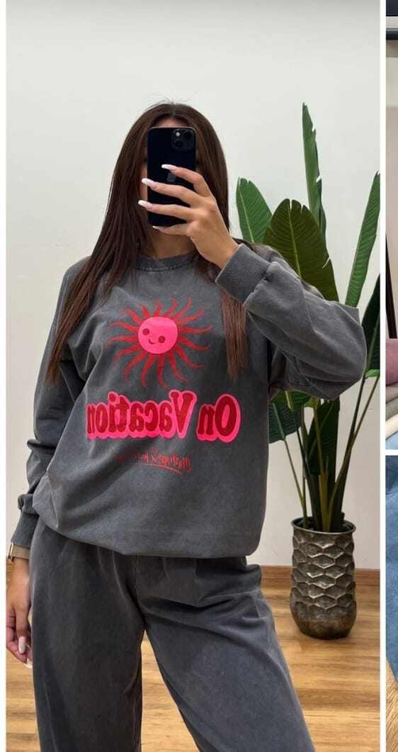 Mayorista INSTA GIRL OUTLET - Sudadera estampada de manga larga