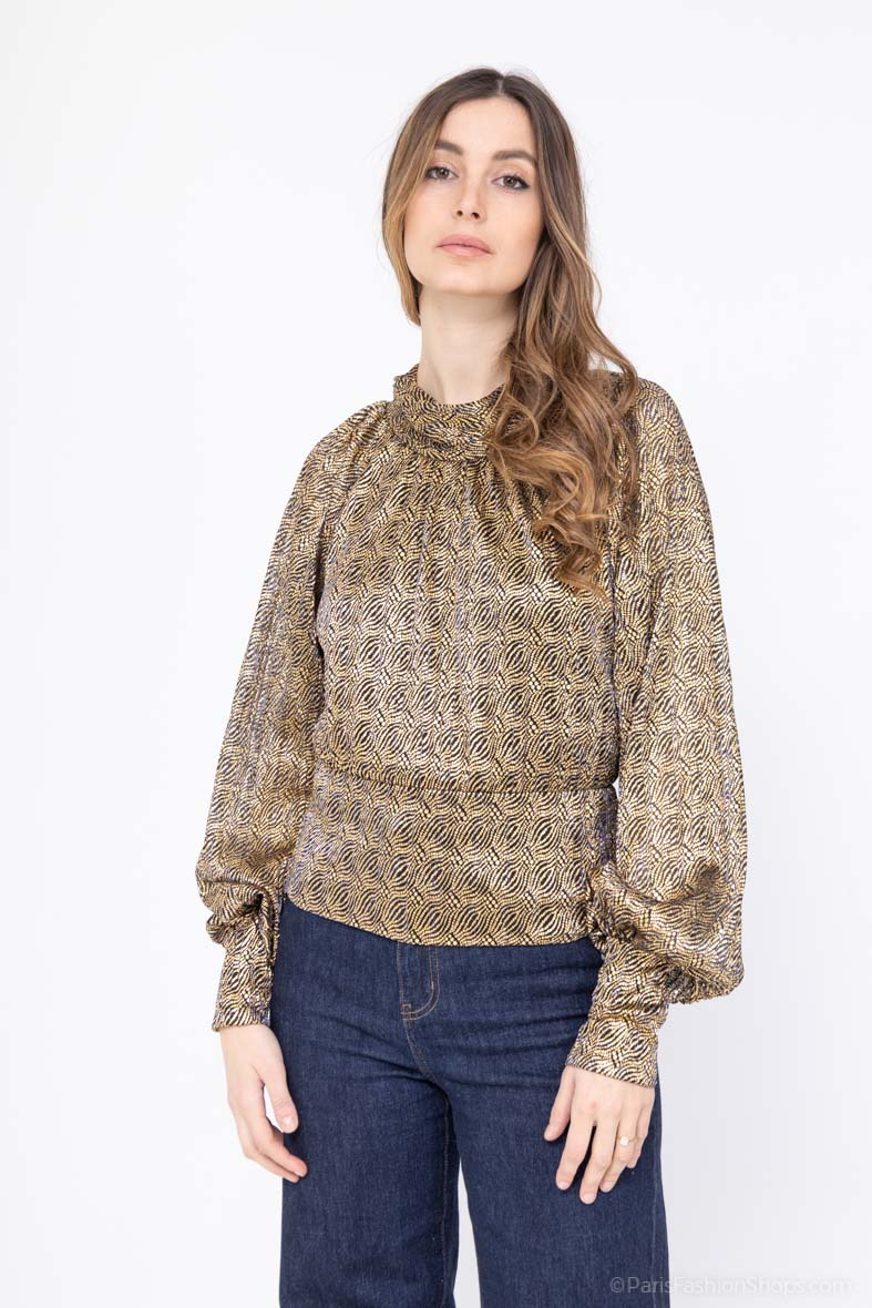 Wholesaler INSTA GIRL 1 - Blouse with shiny threads