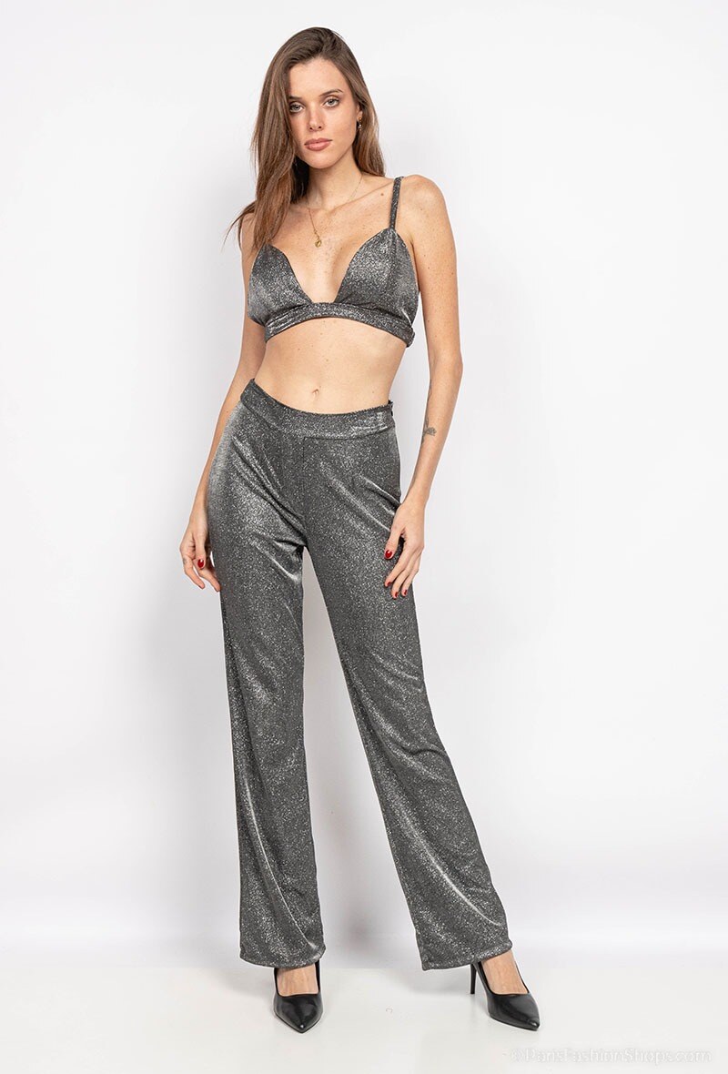 Wholesaler INSTA GIRL OUTLET - Shiny top and pants set