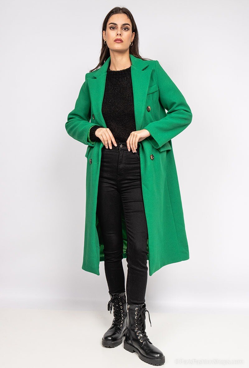 Wholesaler INSTA GIRL OUTLET - Double-breasted coat with 6 buttons and notched lapel
