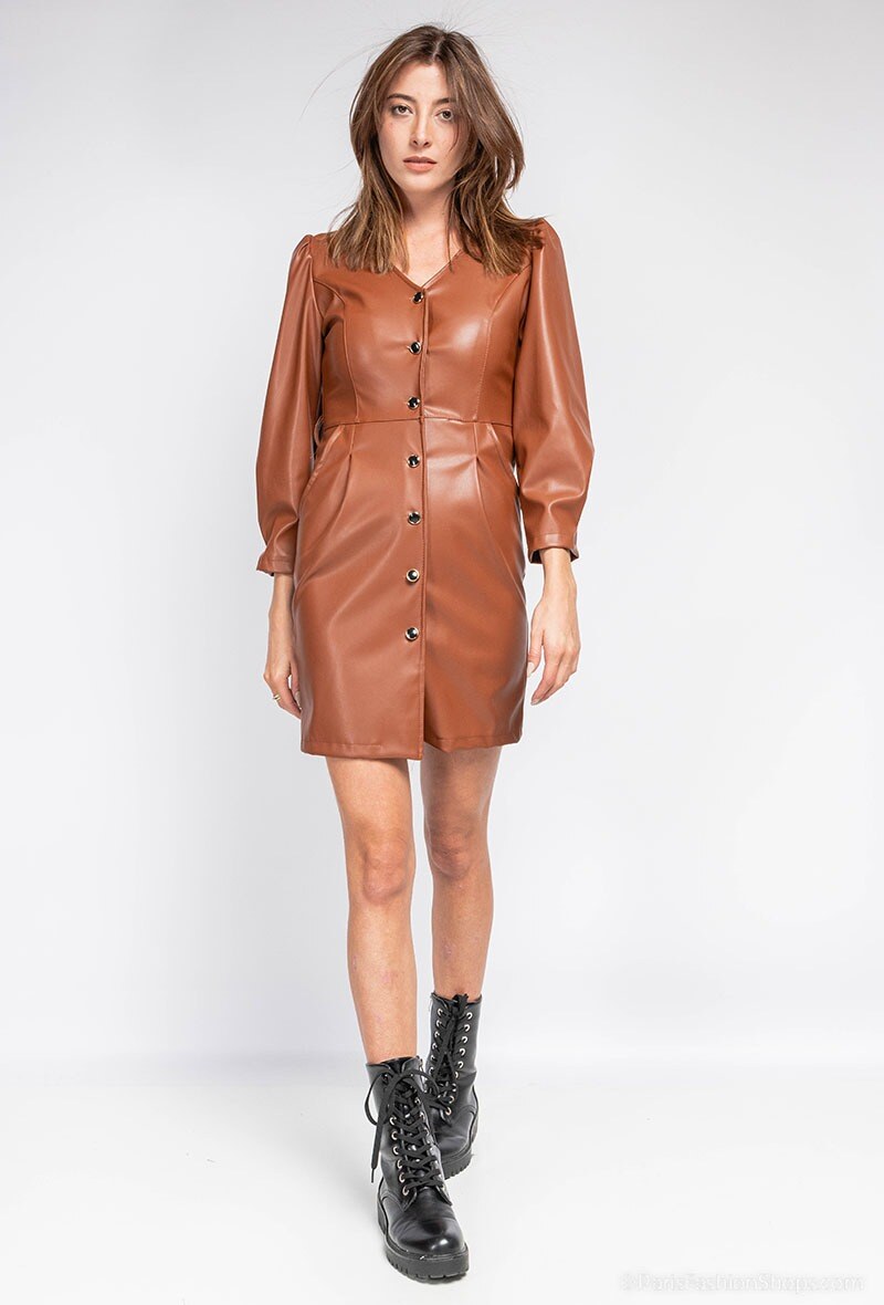Wholesaler INSTA GIRL OUTLET - Faux leather dress