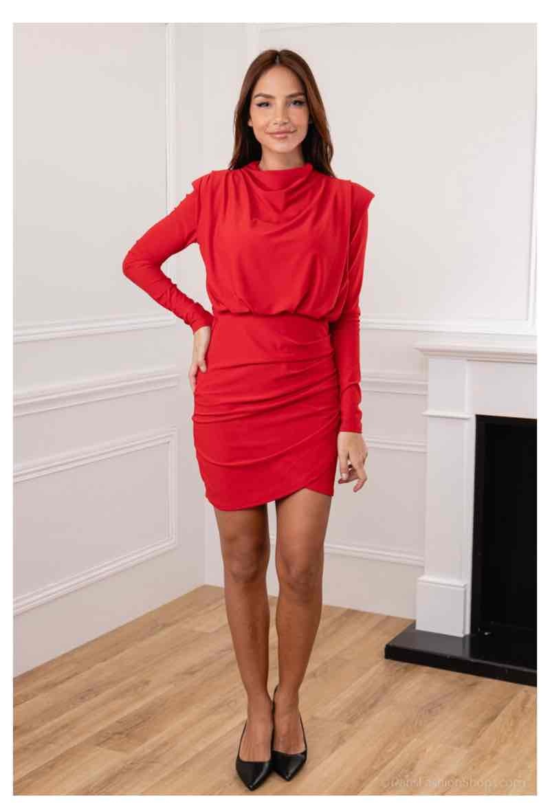 Wholesaler INSTA GIRL OUTLET - Dress with shoulder pads