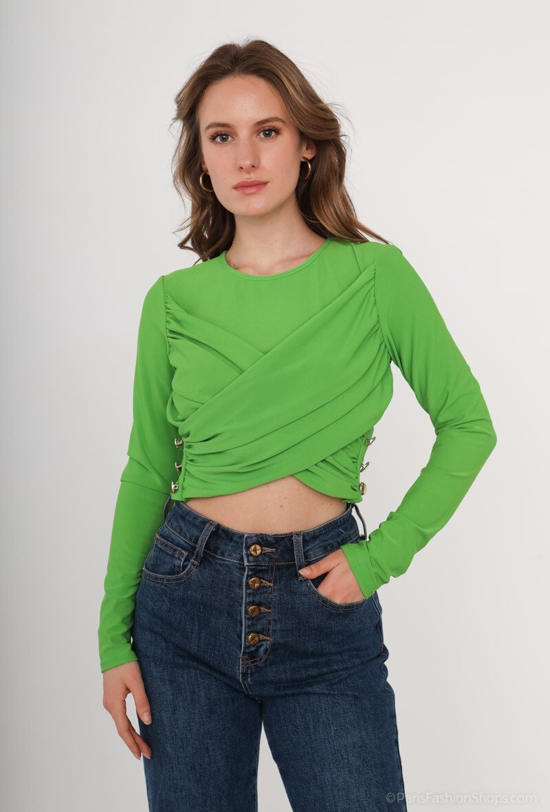 Mayorista INSTA GIRL OUTLET - Top corto cruzado