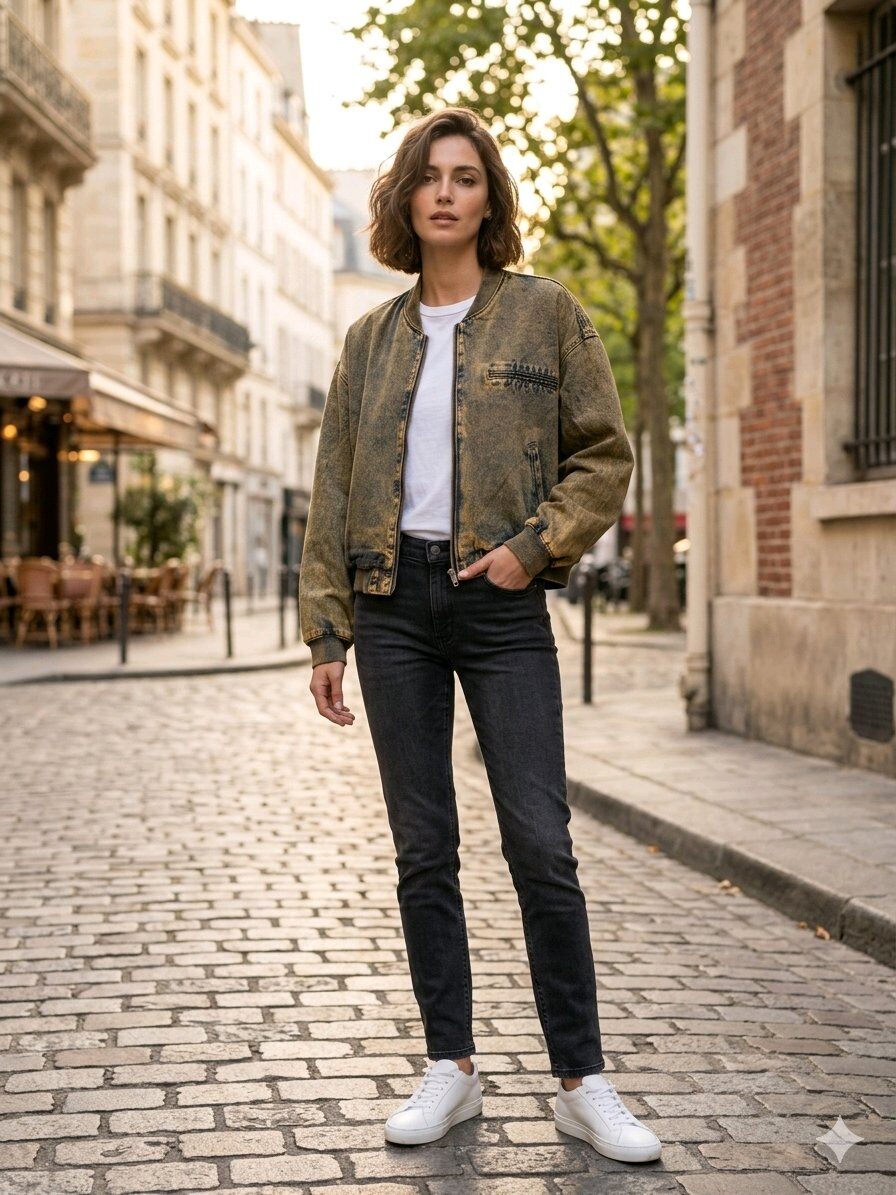 Wholesaler INSTA GIRL - Short Denim Jacket