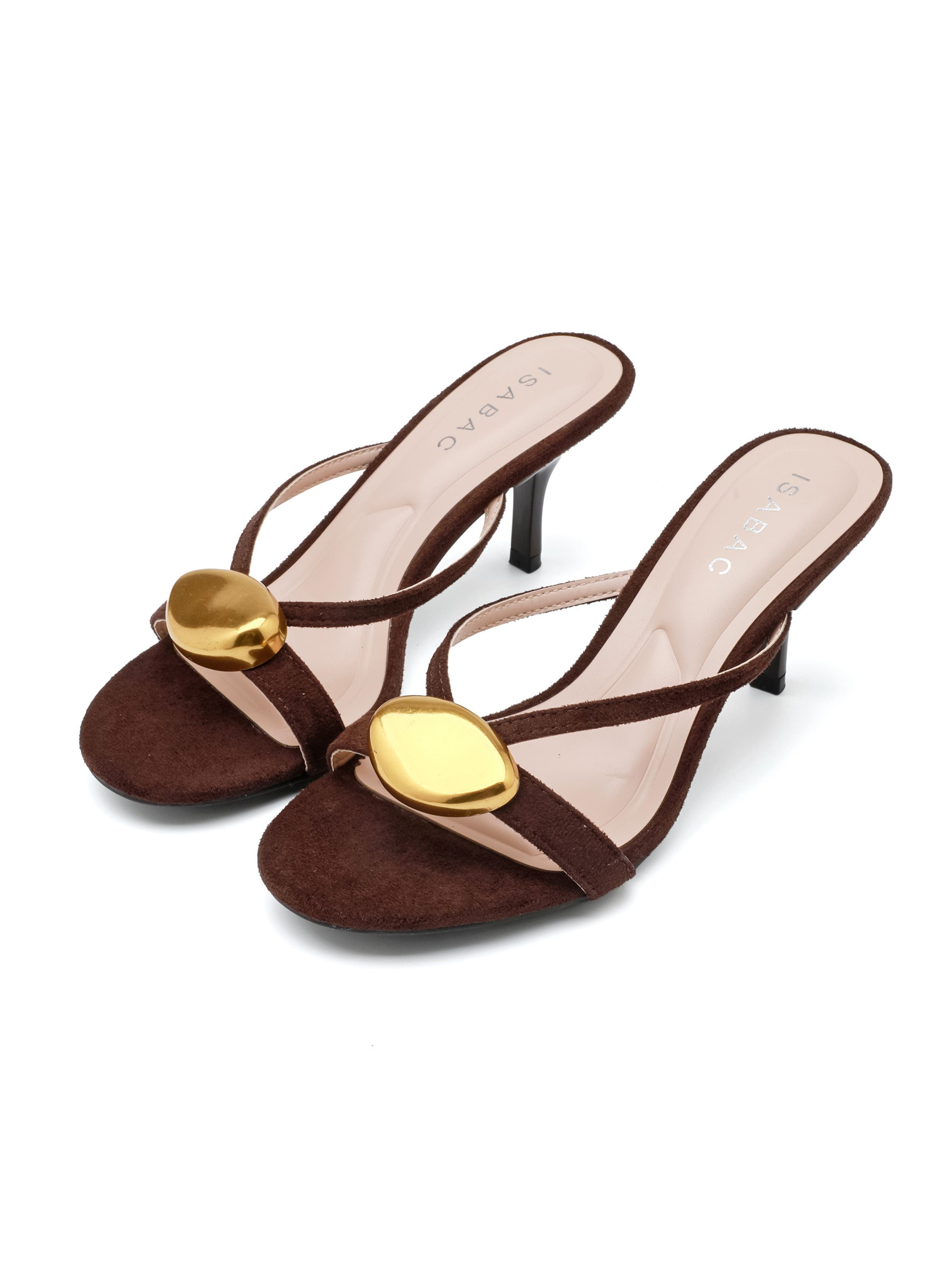Grossiste ISABAC - Sandale mule avec détail métallique - 3066