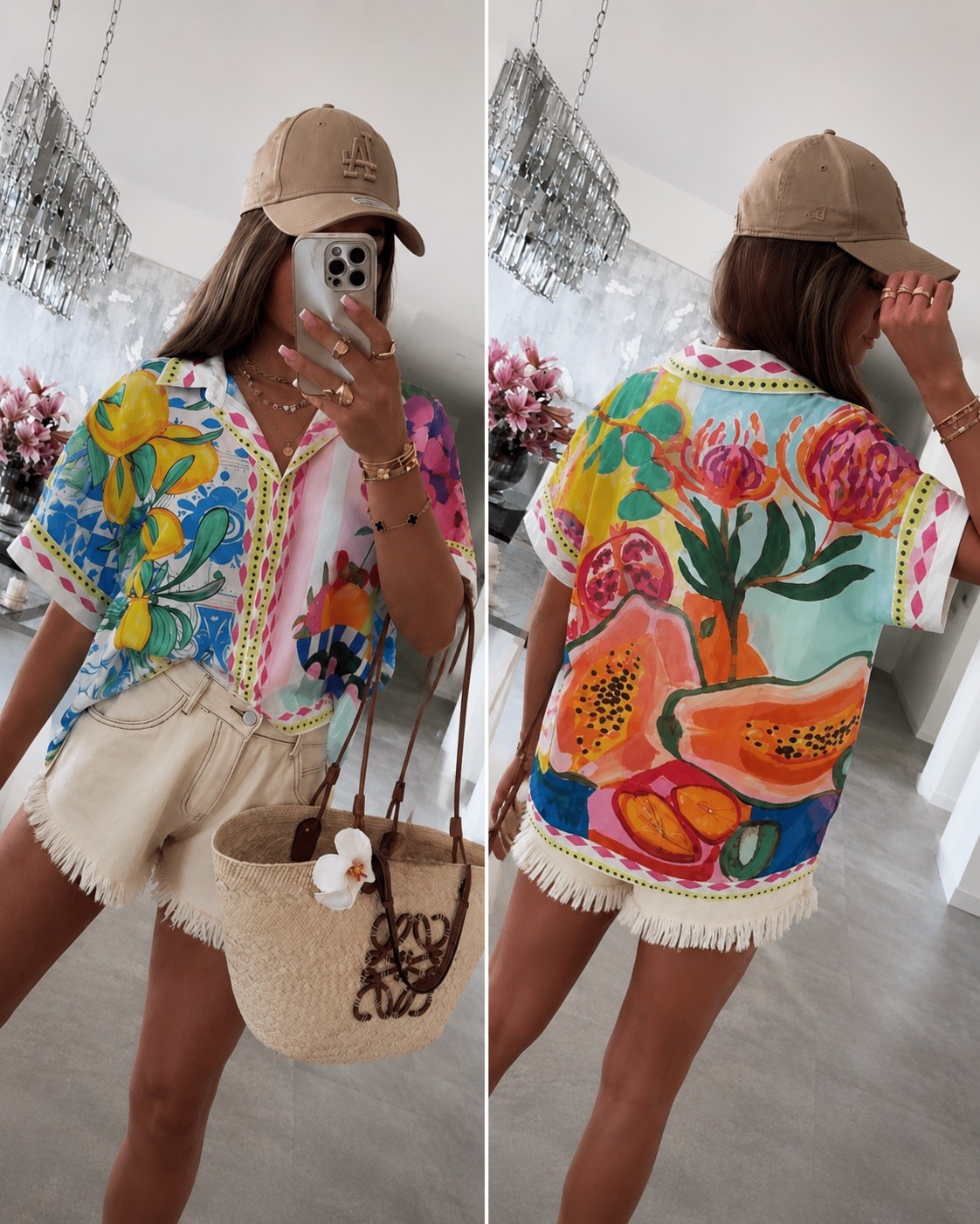 Mayorista ISSYMA - Camisa oversize con estampado de verano