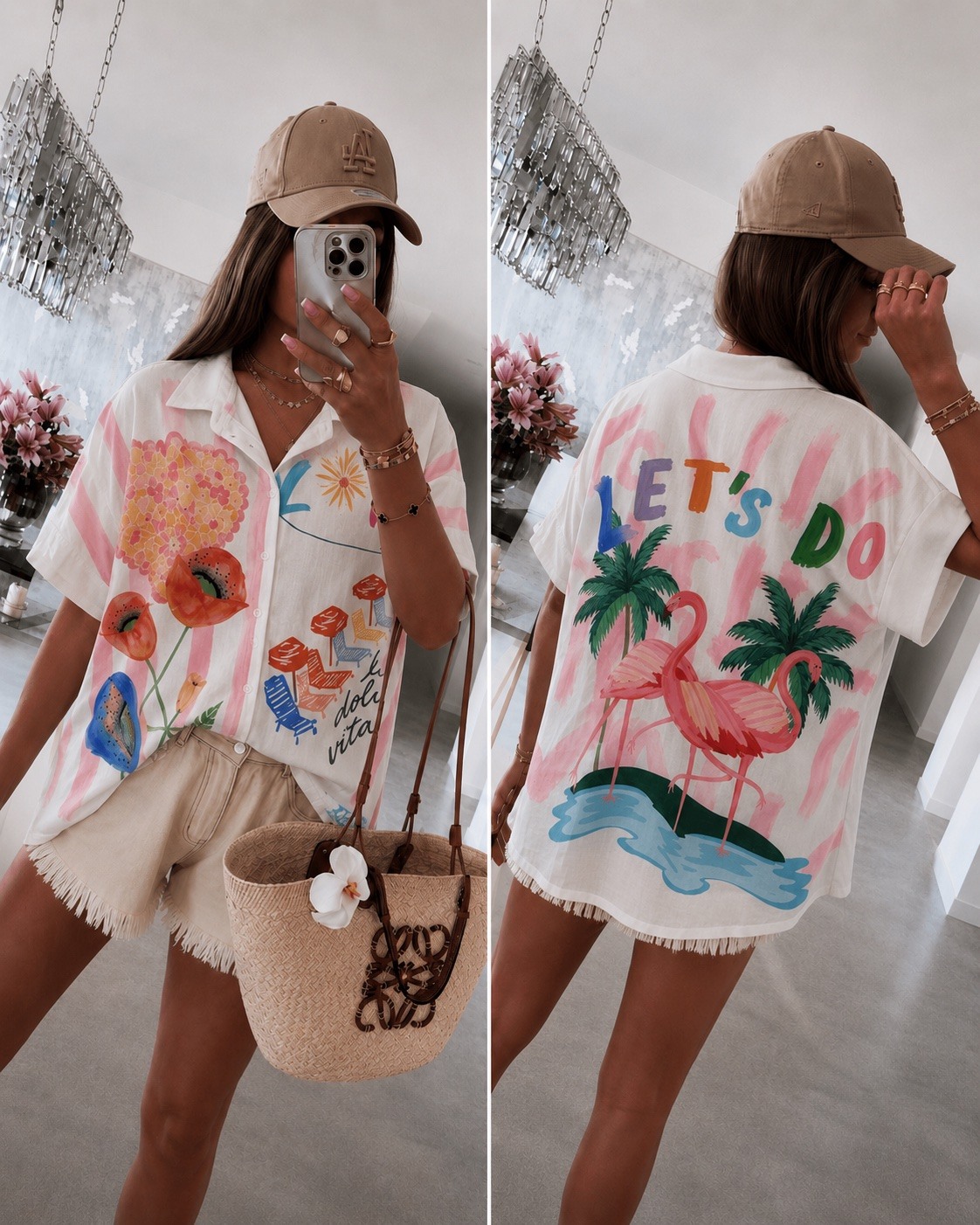 Mayorista ISSYMA - Camisa oversize con estampado de verano