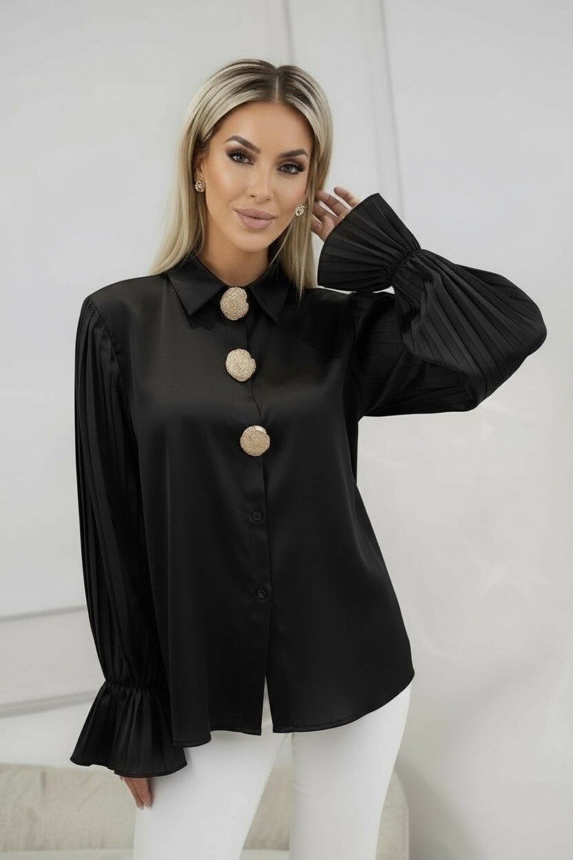 Chemisier Femme Lisette Montréal Manches Plissées - Taille S, Rouge, Occasion Très Bon état
