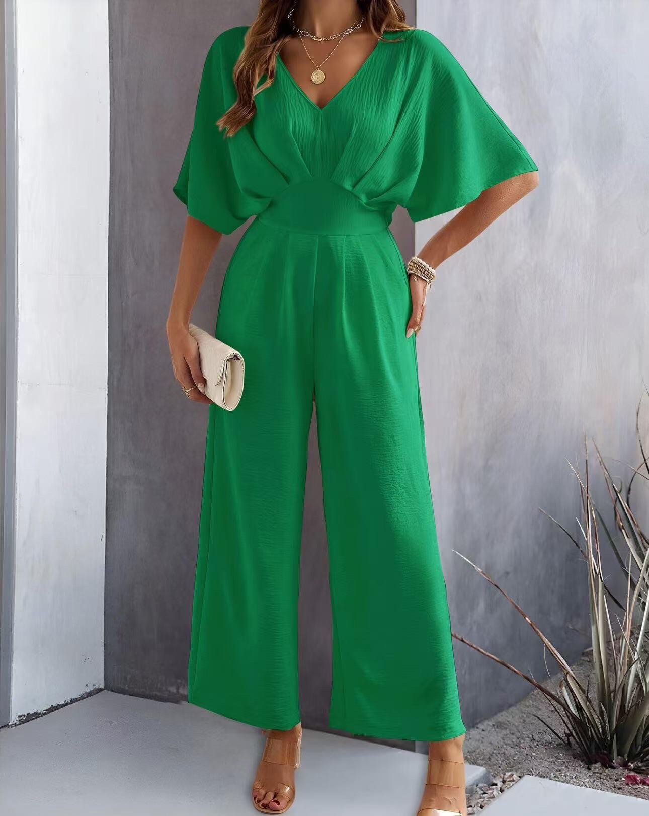 Mayorista ISSYMA - Combinación V -Neck con bolsillos de nudos en la parte posterior