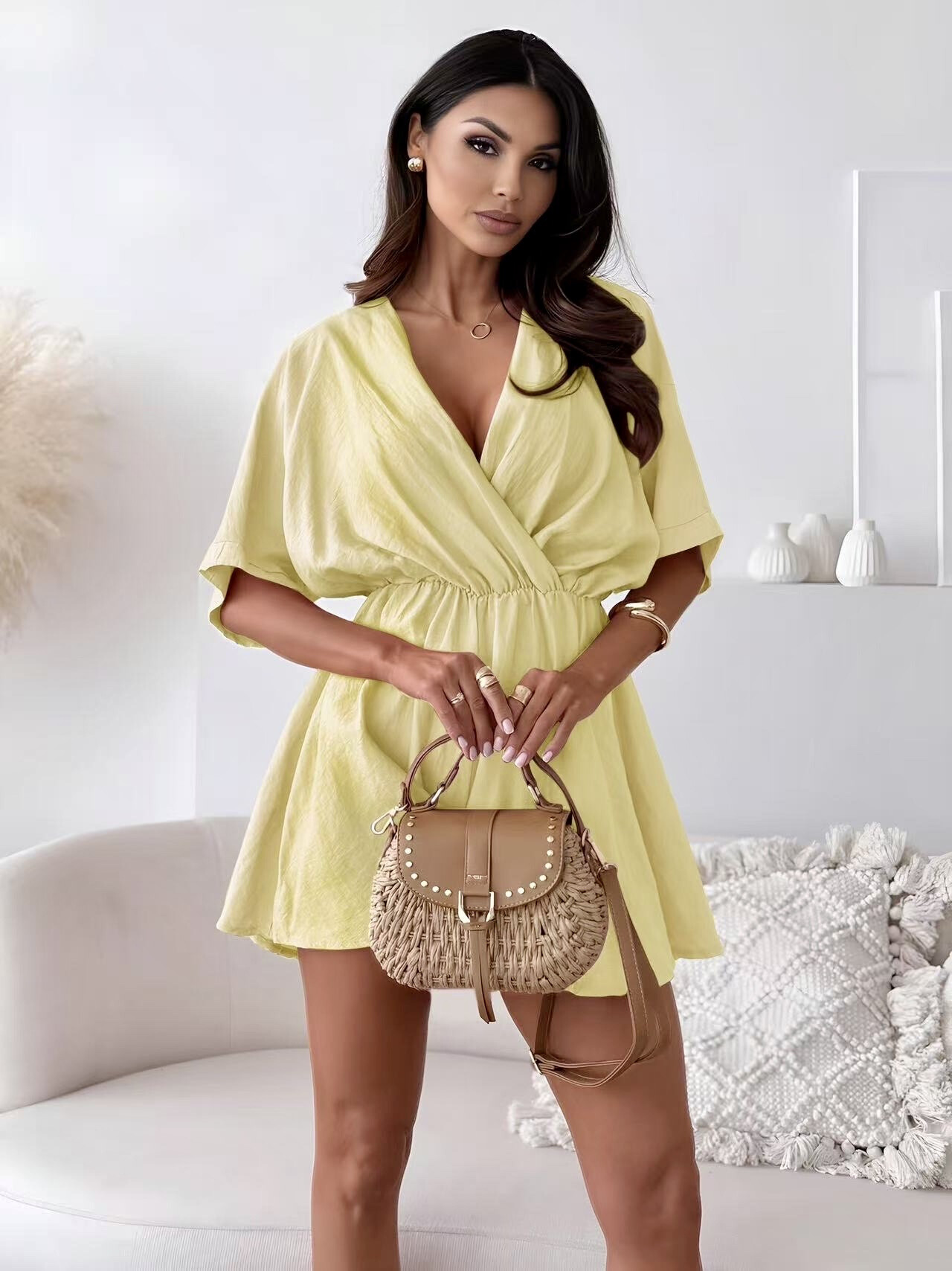 Grossiste ISSYMA - Combishort taille élastique en viscose souple