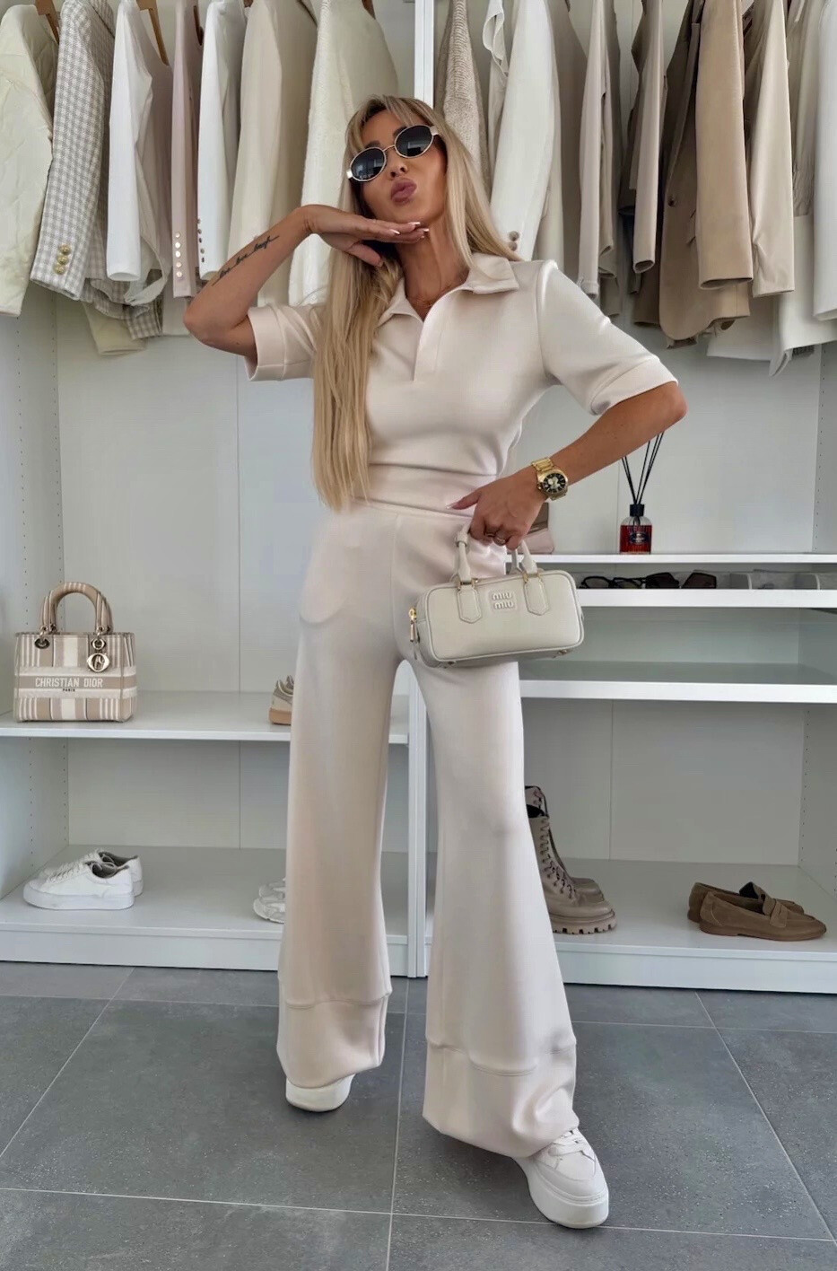 Grossiste ISSYMA - Ensemble chic polo et pantalon large