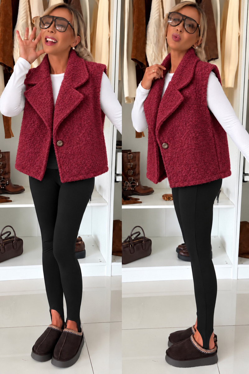 Grossiste ISSYMA - Gilet sans manches à col revers oversize