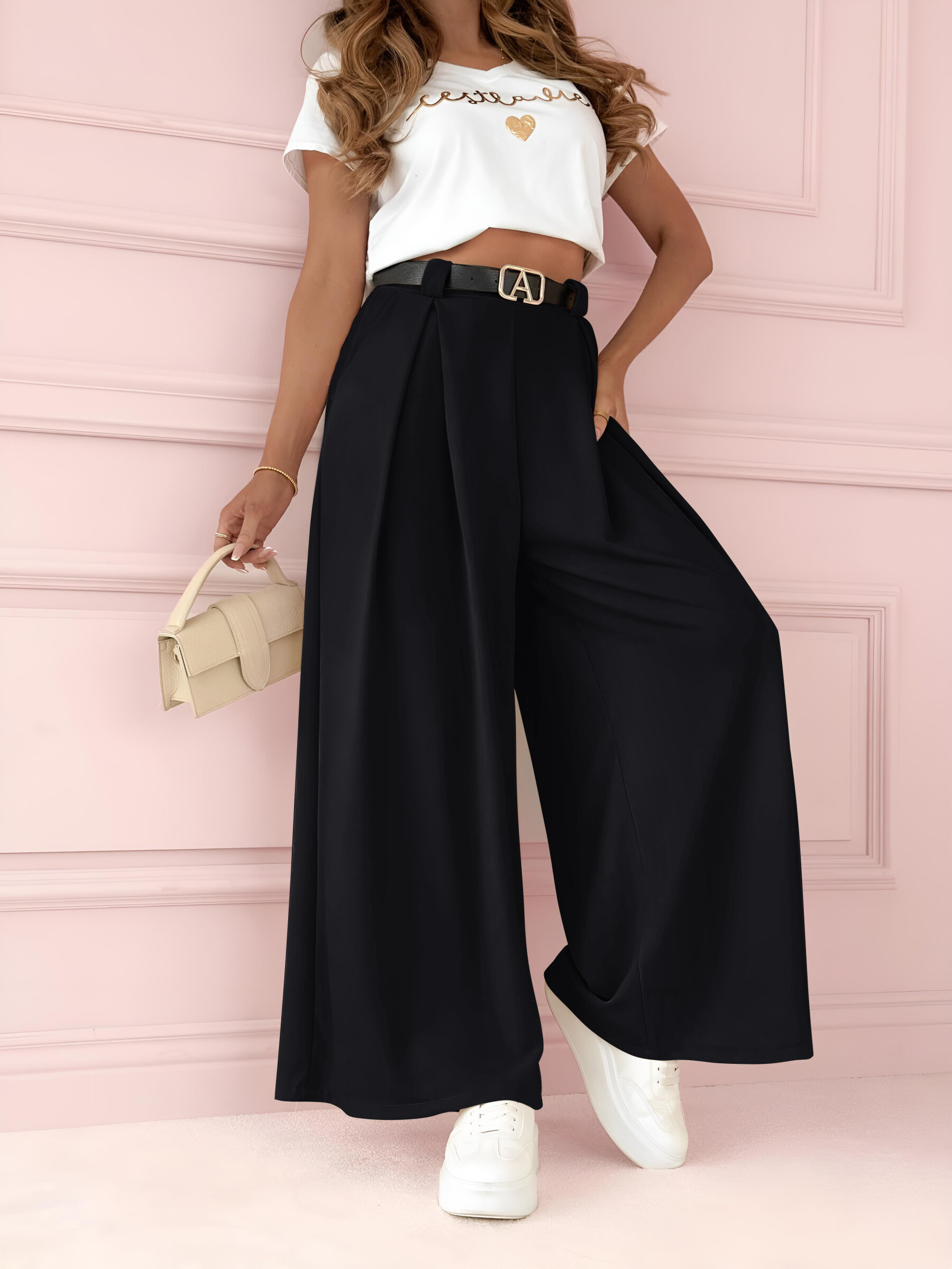 Großhändler ISSYMA - Große Hosen mit elegantem Gürtel