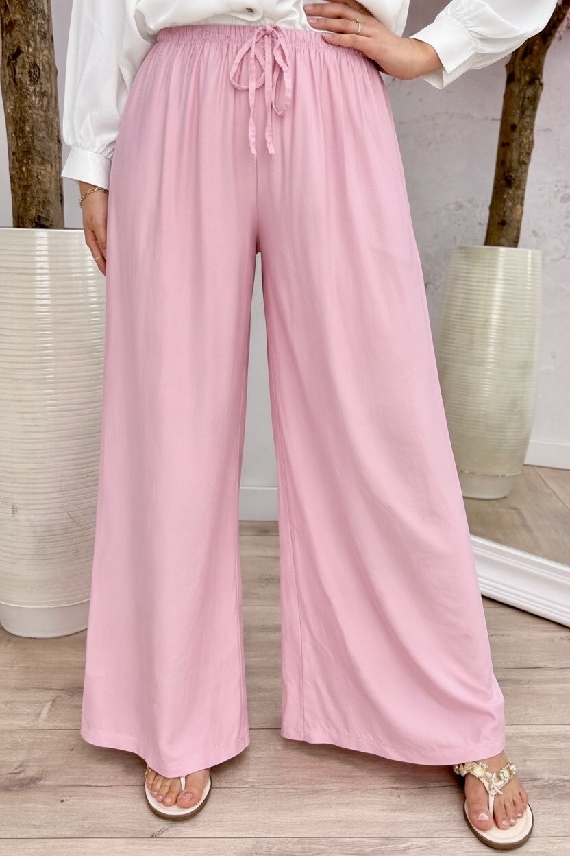 Grossista ISSYMA - Pantaloni elasticizzati in vita dal taglio ampio in stile casual chic