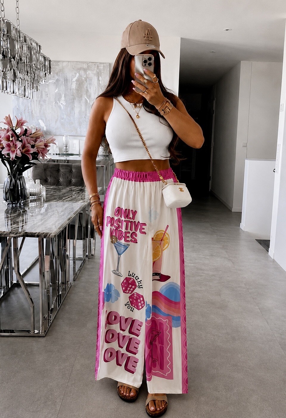Mayorista ISSYMA - Pantalón ancho estampado tropical
