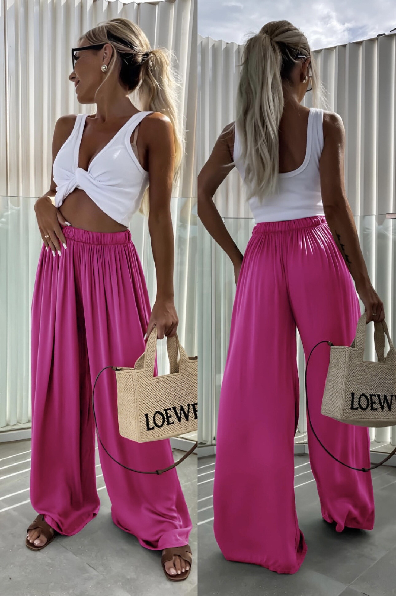 Wholesaler ISSYMA - Large viscose pants faded
