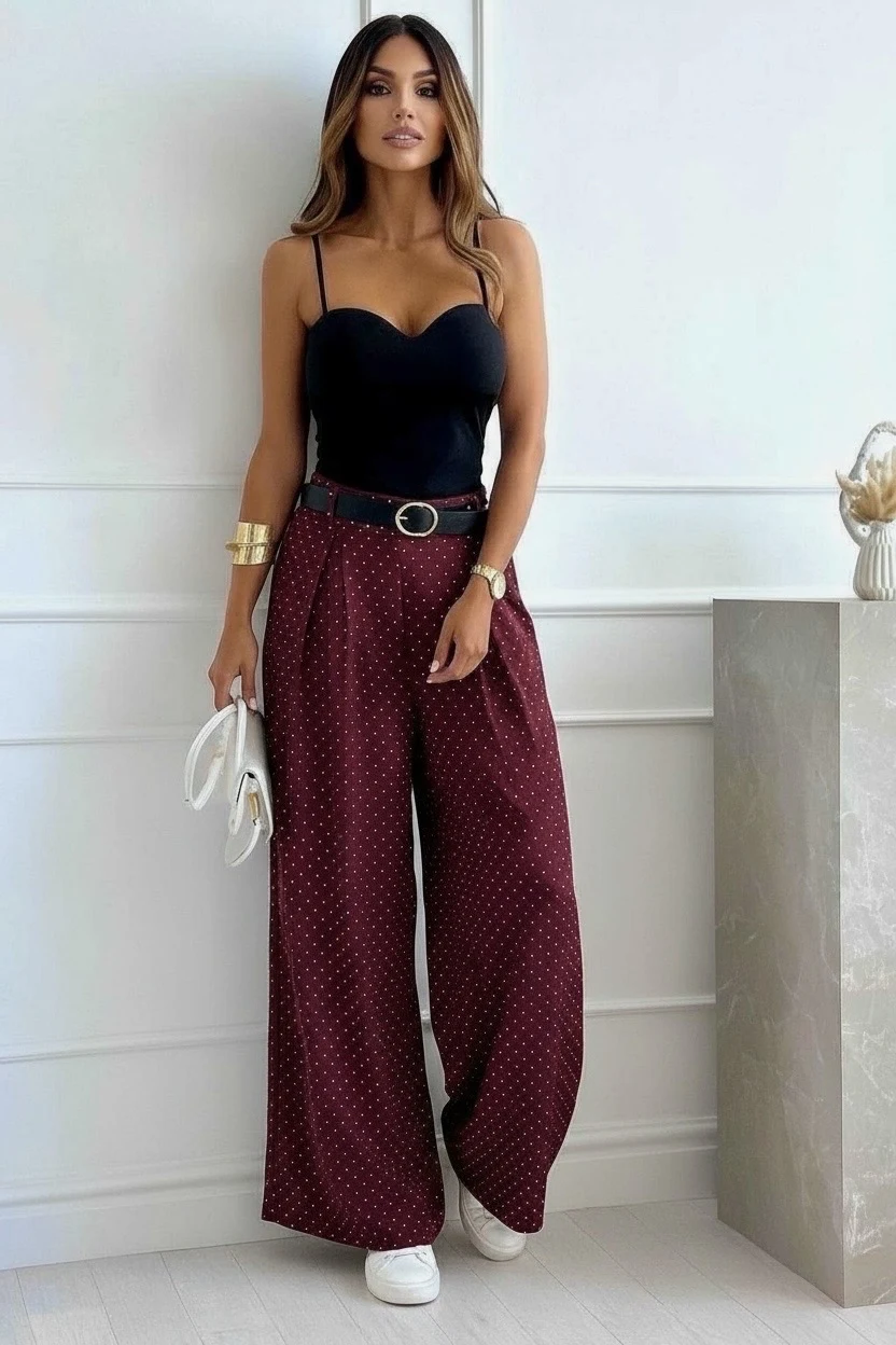 Pantalon à strass  avec ceinture , taille élastique  , idéal pour les fêtes
