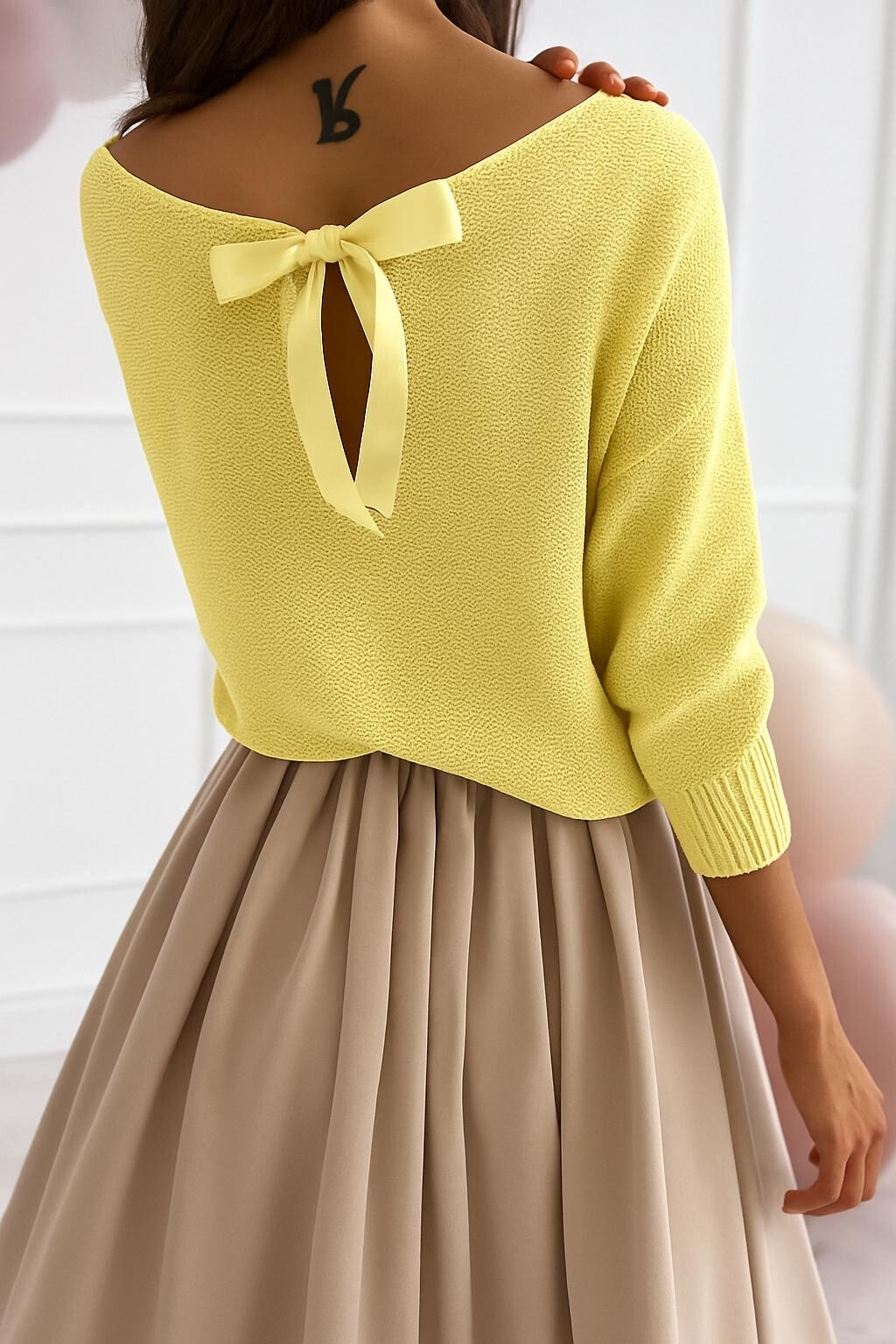 Wholesaler ISSYMA - Fine knit sweater with open back knot