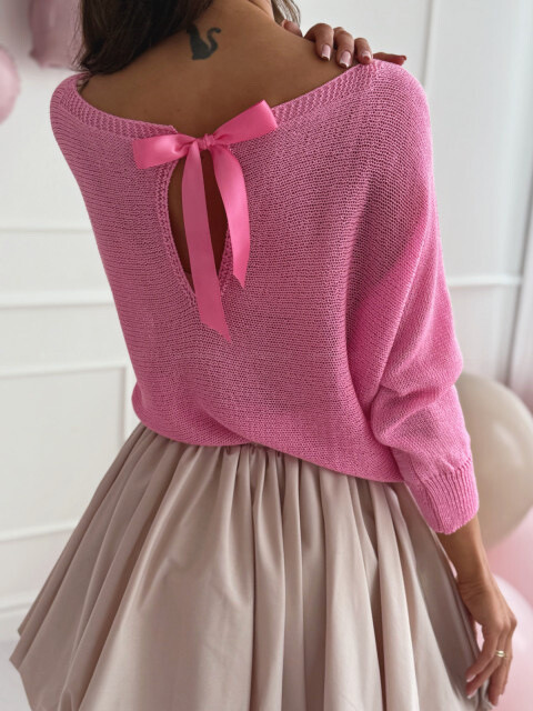 Wholesaler ISSYMA - Fine knit sweater with open back knot