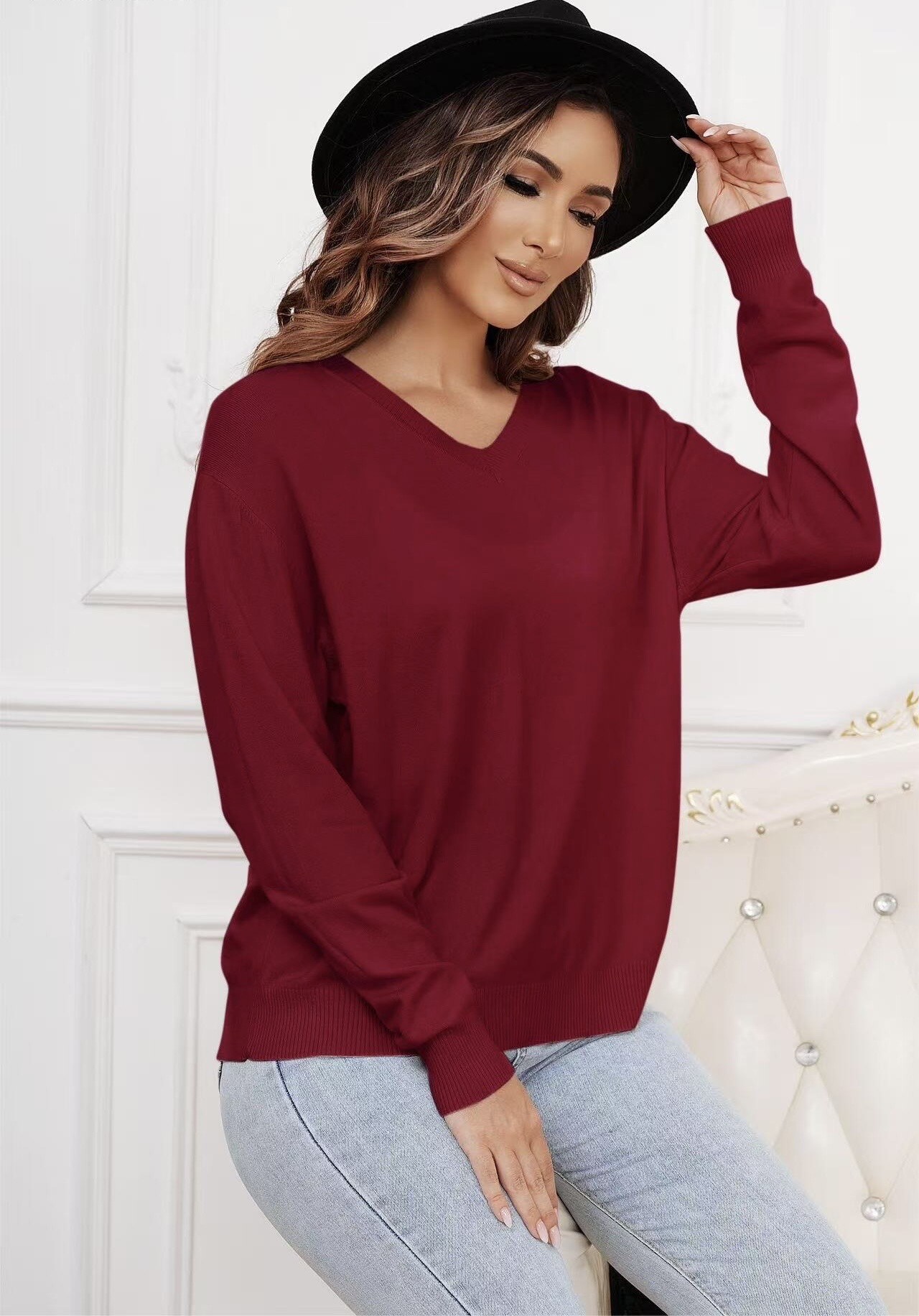 Mayorista ISSYMA - Sweater Soft V -neck