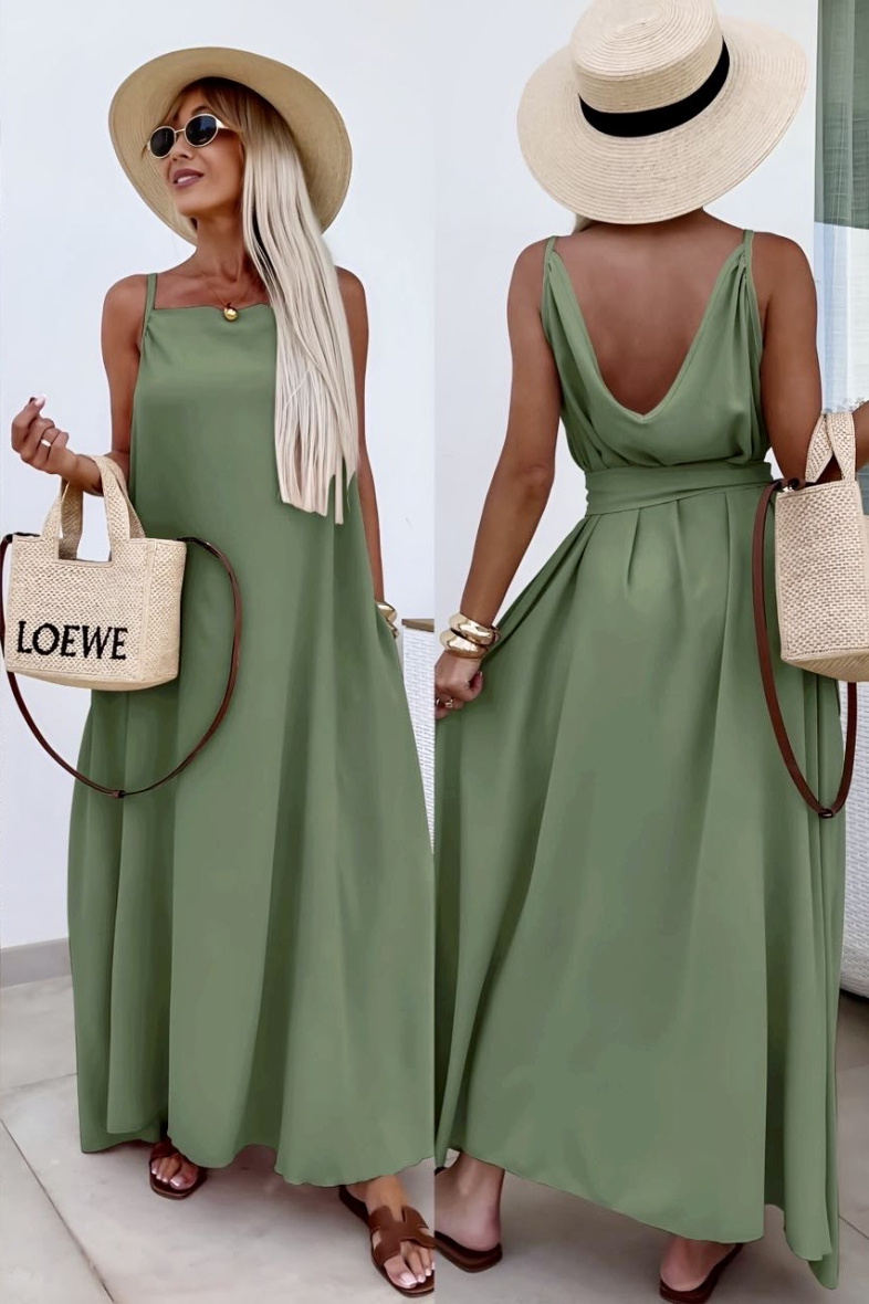 Wholesaler ISSYMA - Long V-back dress with straps