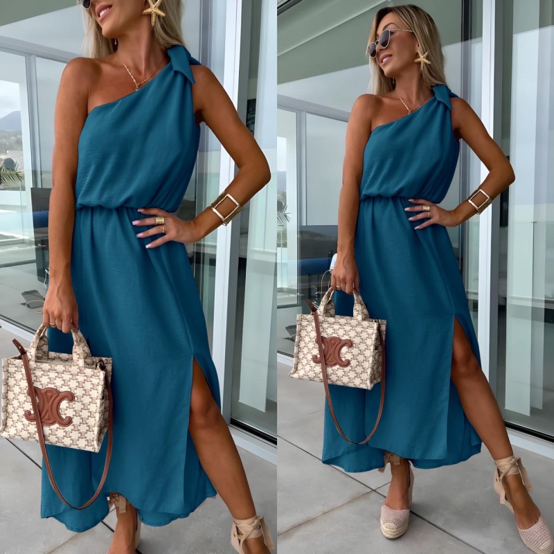 Wholesaler ISSYMA - Dress attached to the shoulder with elastic waist slit