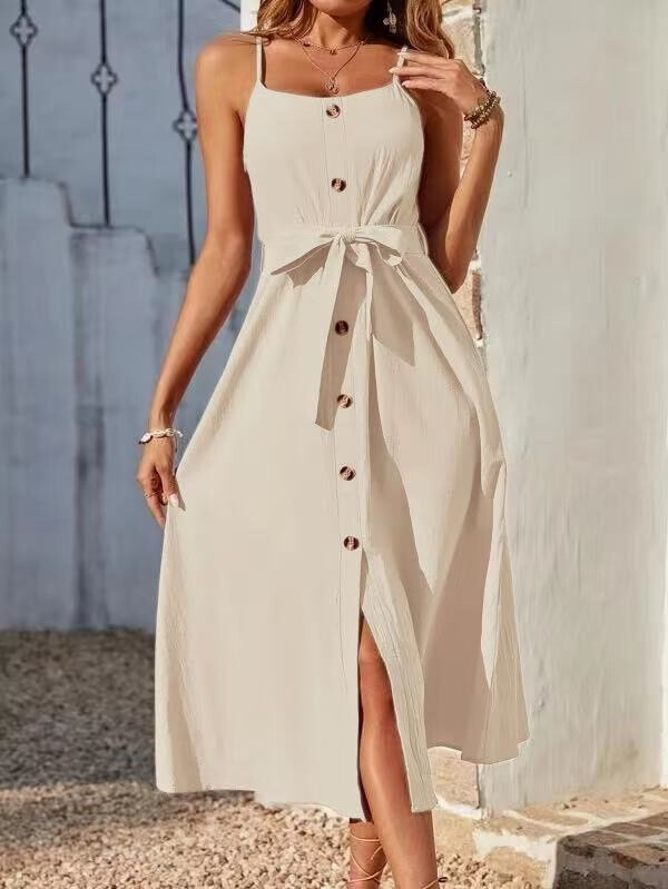 Wholesaler ISSYMA - Buttoned strap dress with link