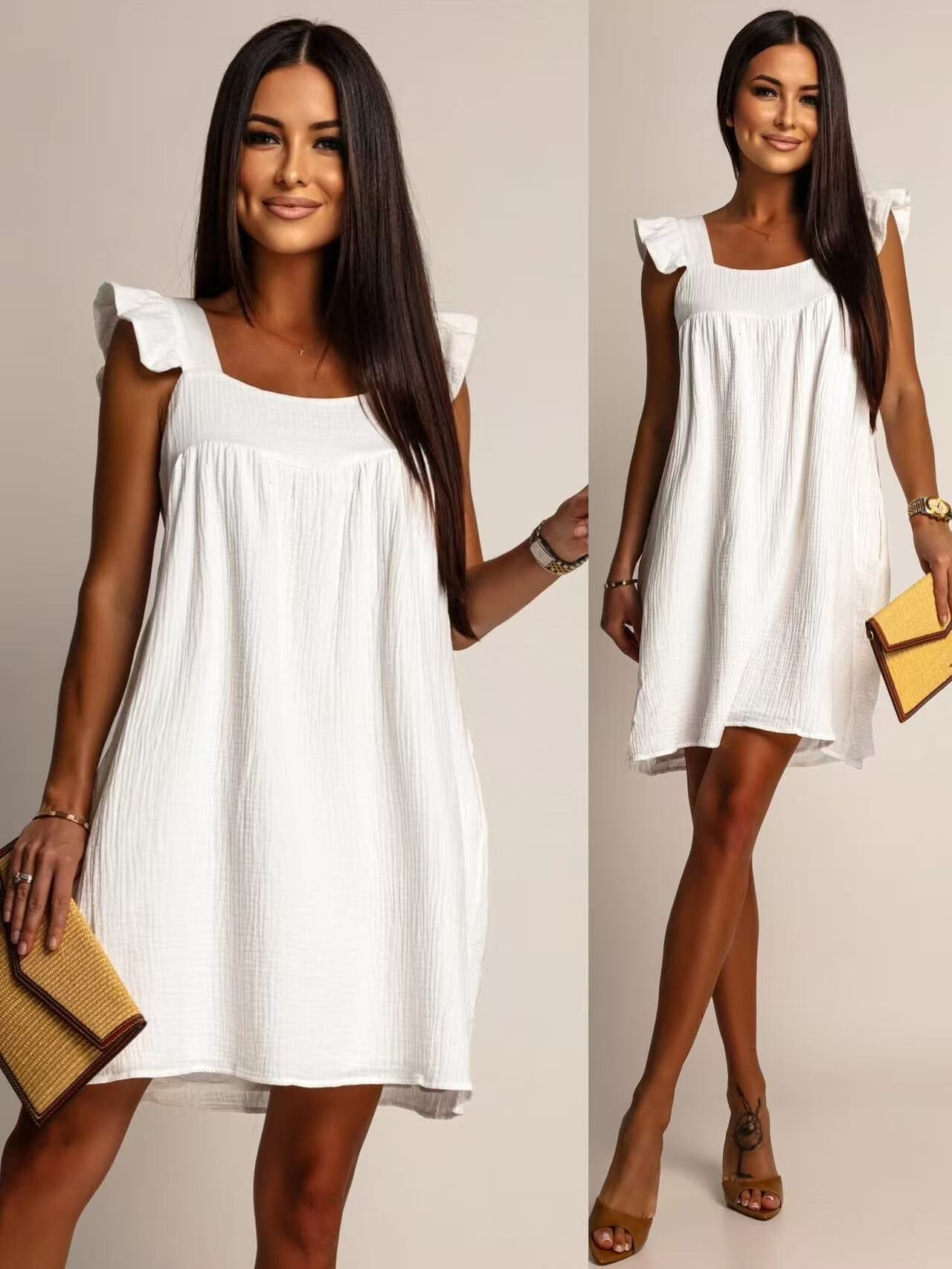 Wholesaler ISSYMA - Cotton gauze dress with flying straps