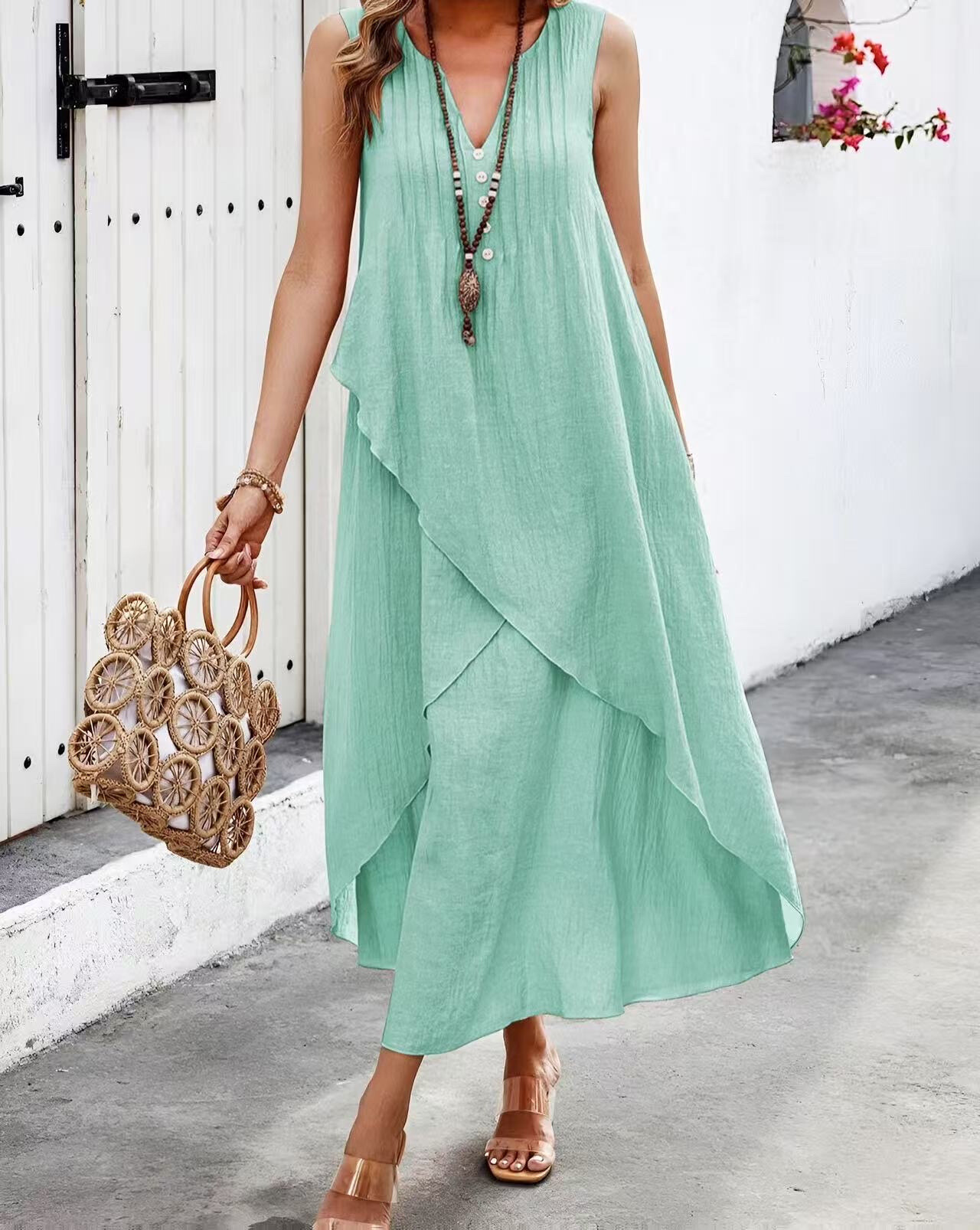 Wholesaler ISSYMA - Bohemian style sleeve dress