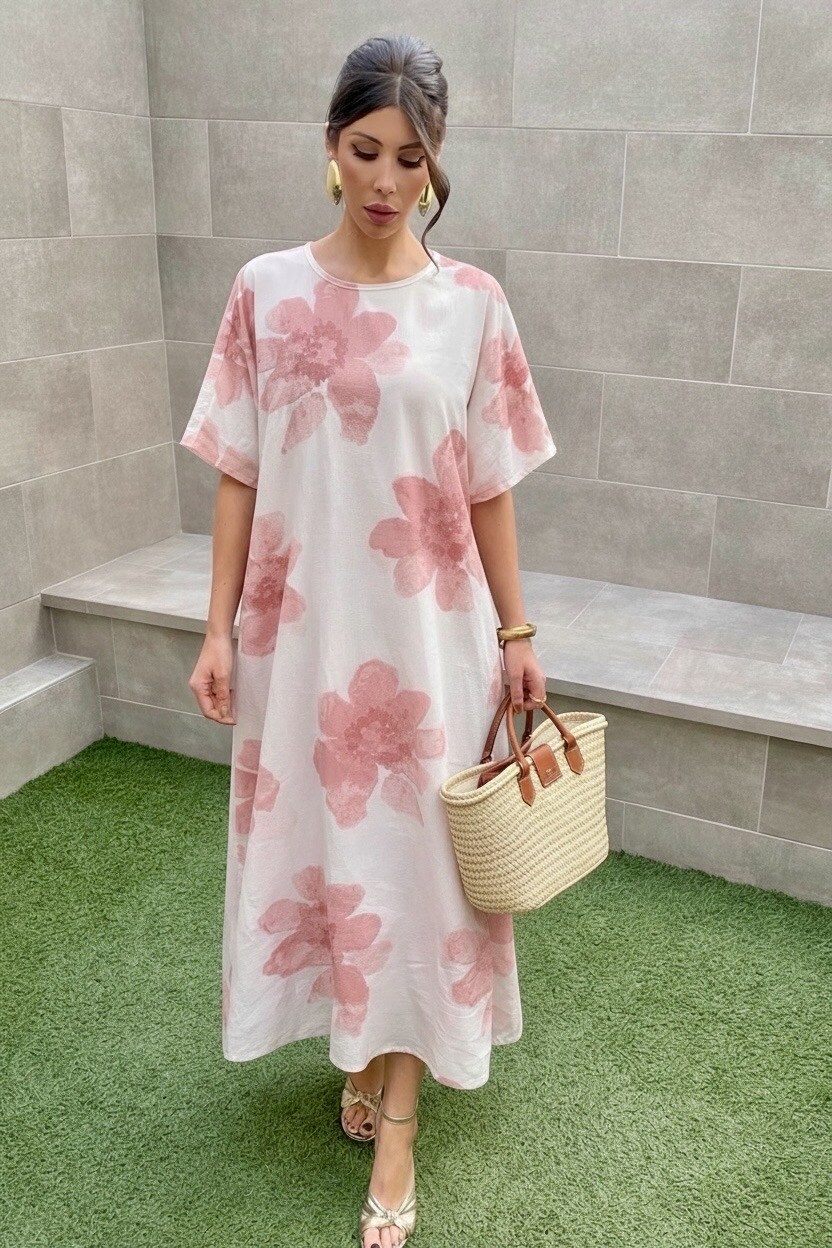 Grossista ISSYMA - Abito oversize con stampa floreale