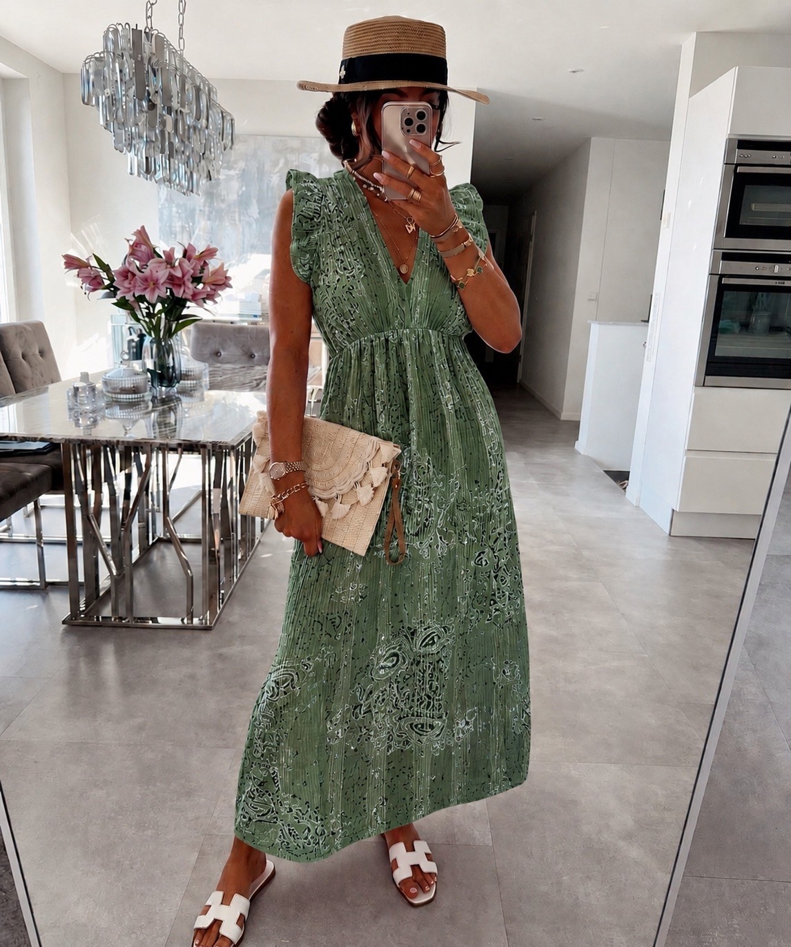Mayorista ISSYMA - Vestido de gasa de algodón con estampado de bandana