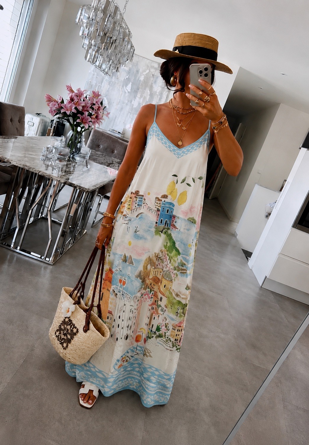 Mayorista ISSYMA - Vestido bohemio fluido con tirantes estampado floral