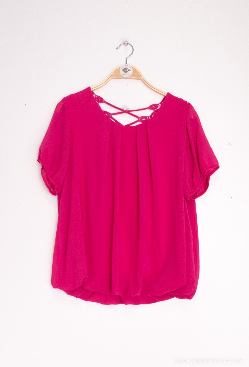 Wholesaler ISSYMA - Plain top with lace pattern