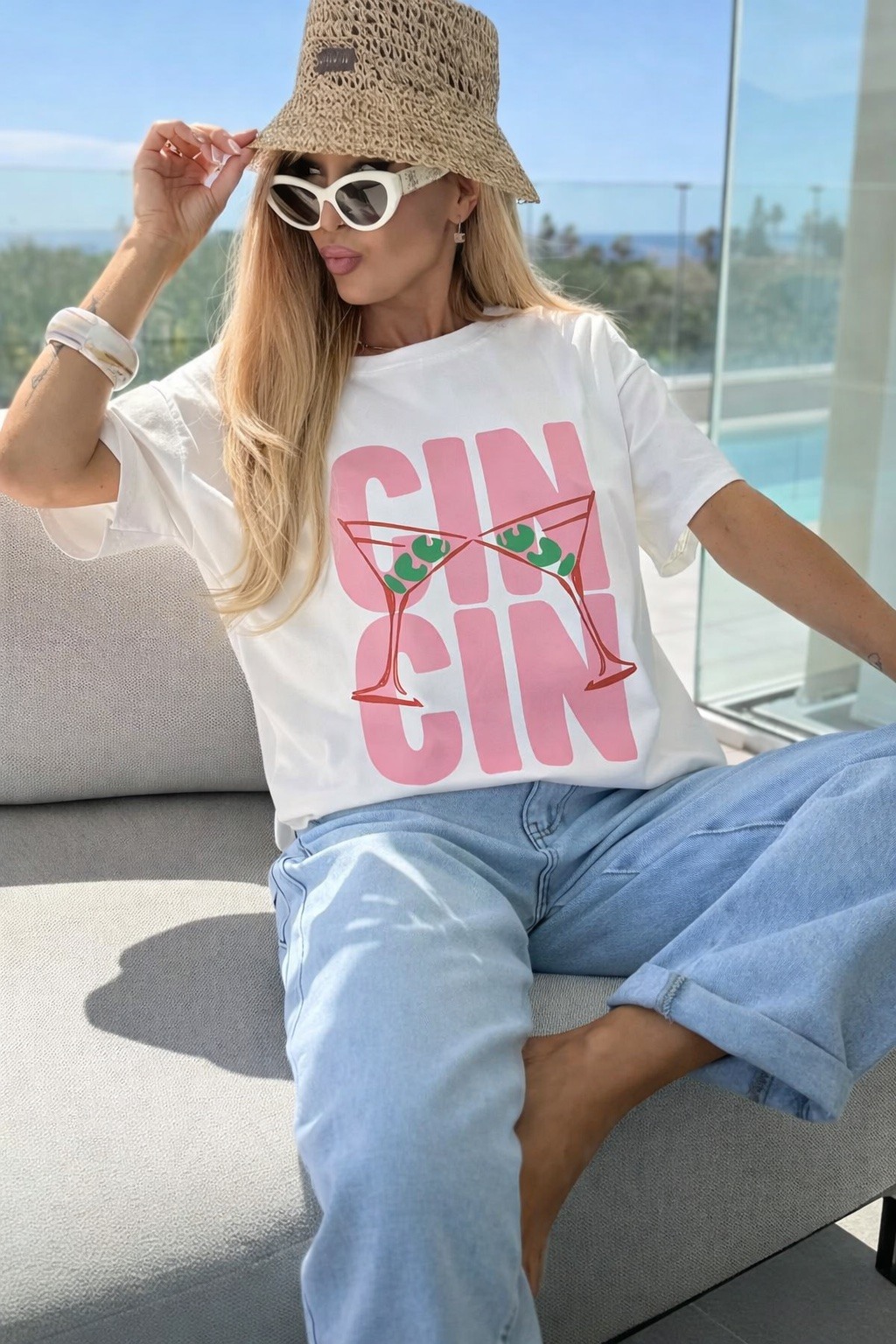 Grossista ISSYMA - T-shirt in cotone stampato alla moda
