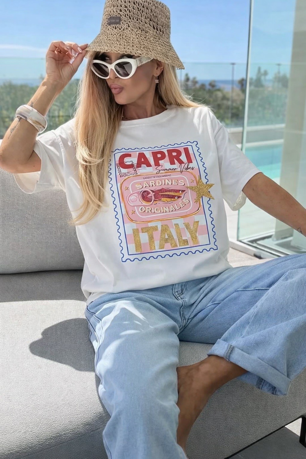Grossista ISSYMA - T-shirt in cotone stampato alla moda